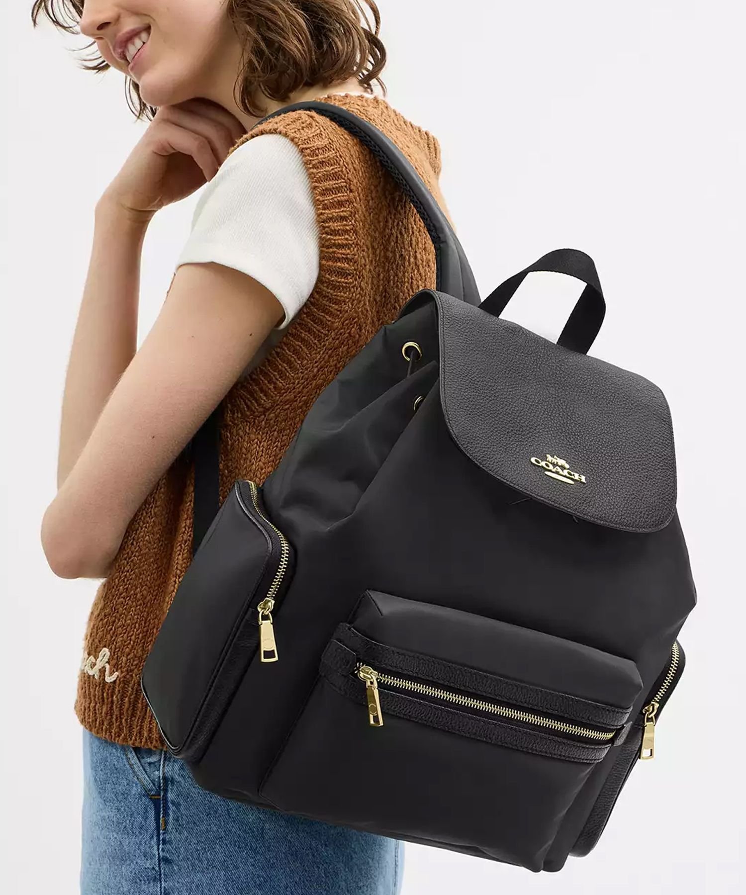 楽天市場】コーチ バッグ レディース COACH リュックサック レザー