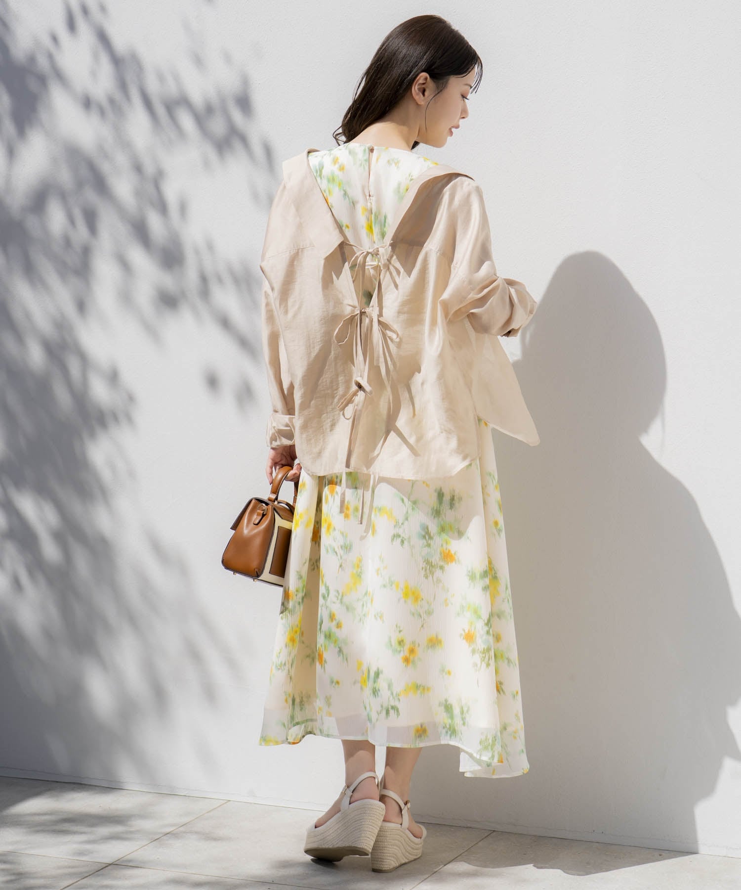 SALE／70%OFF】Noela 【15周年】ぼかしフラワー楊柳ワンピ ノエラ 