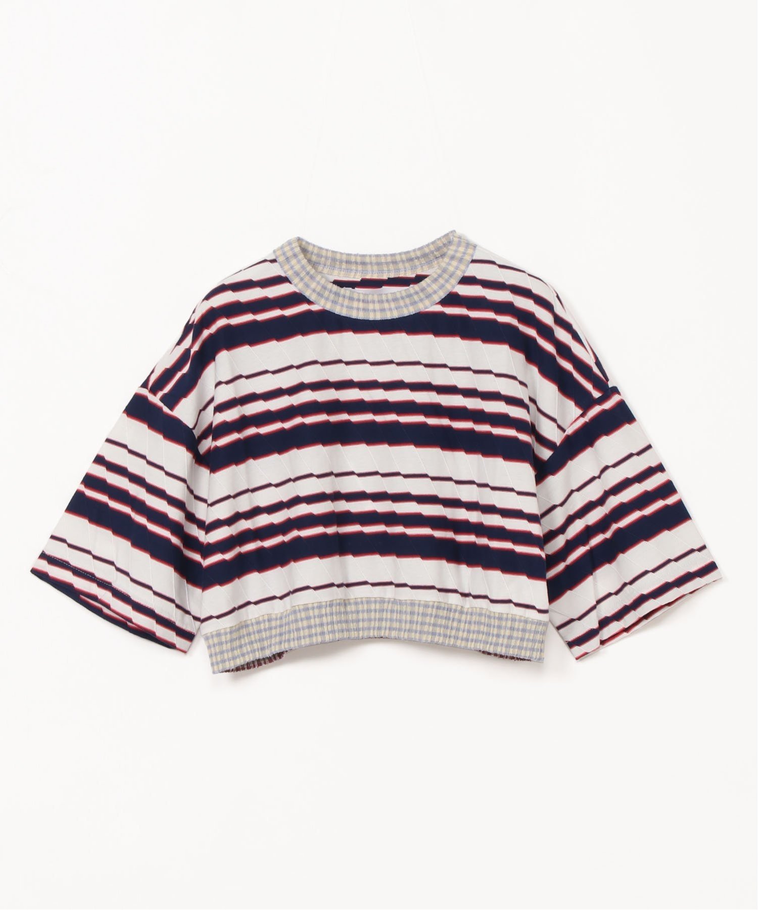 メグミウラ MEGMIURA 23SS Jacquard big tee ジャガードTシャツ ブルー×ホワイト サイズ：FREE Jacquard big tee Blue×White – MEGMIURA