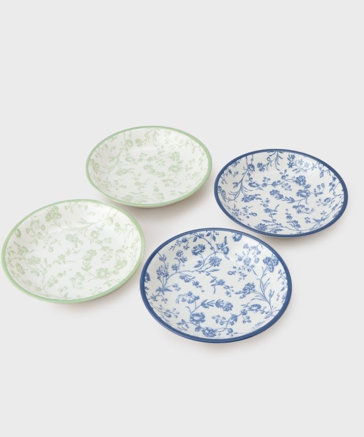 LAURA ASHLEY HOME 【WEB限定/ギフトにおすすめ!】アリア柄 パスタプレート4枚セット ローラ アシュレイ 食器・調理器具・キッチン用品 その他の食器・調理器具・キッチン用品 ブルー画像