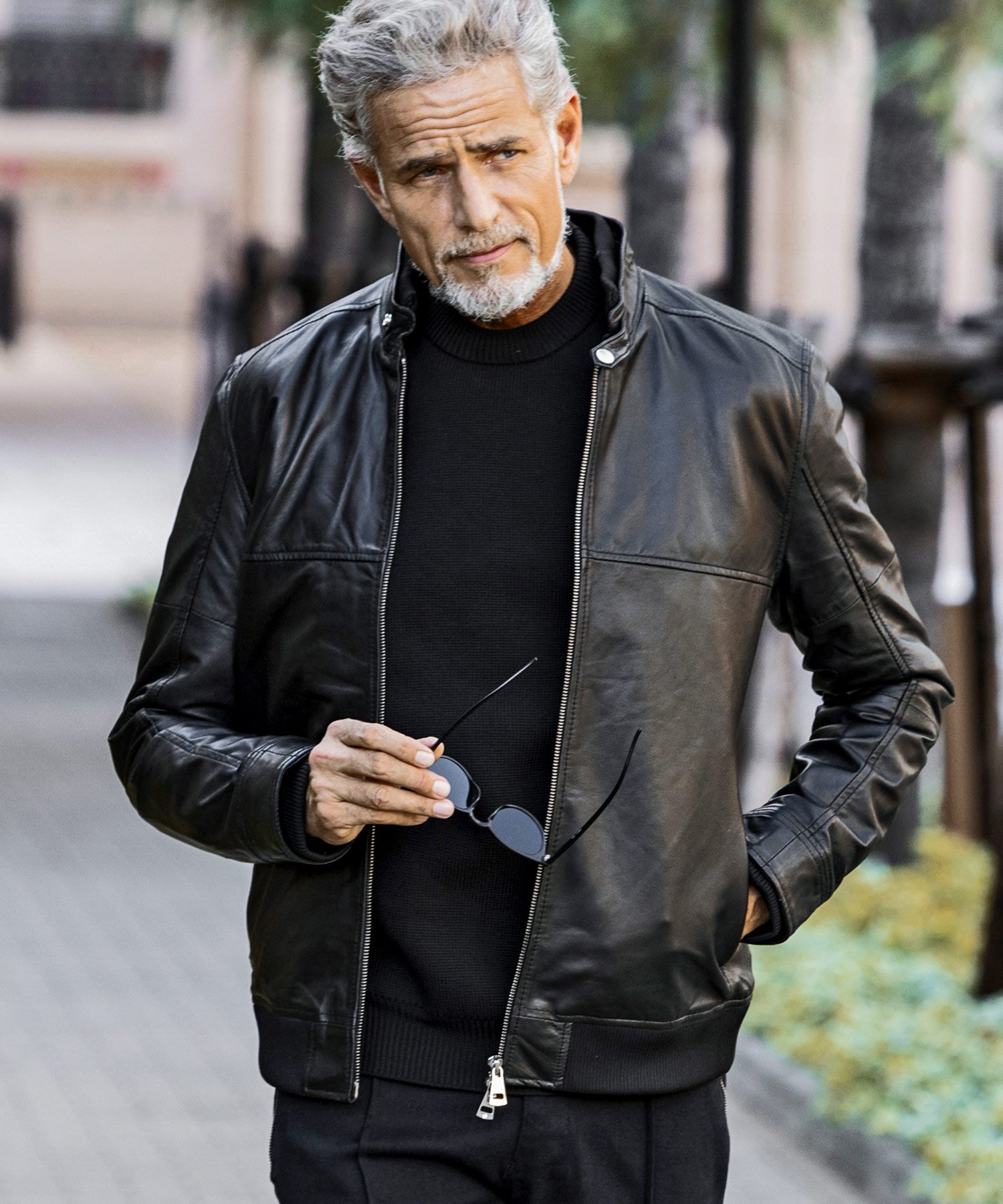DIESEL ディーゼル　ライダース　レザー　キャンバス　ジャケット　ブラック DIESEL（ディーゼル）の「メンズ レザージャケット ロゴ