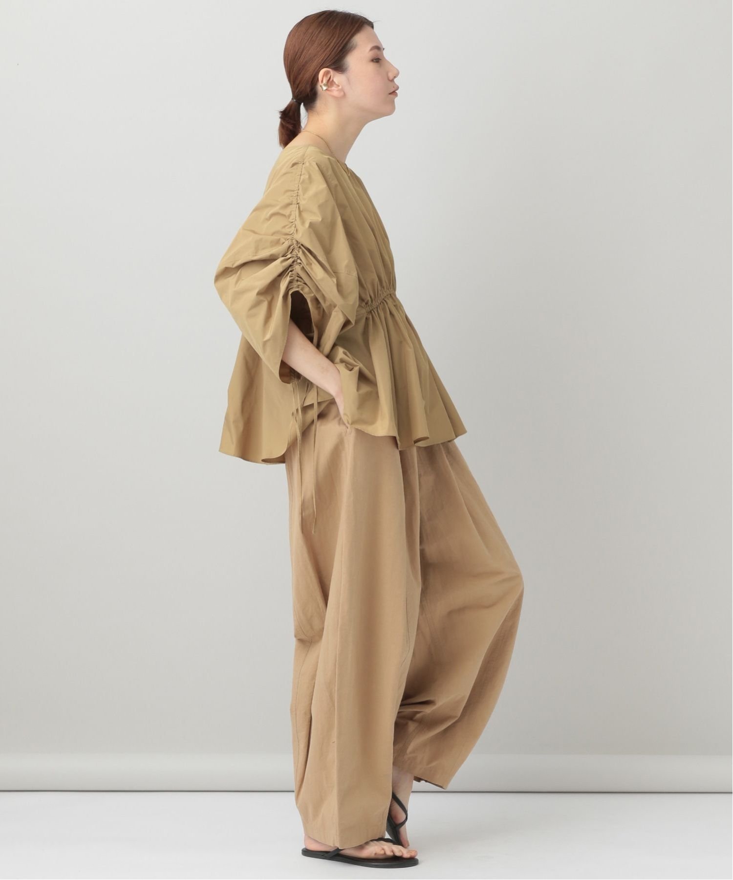 SALE／20%OFF】Curensology ギャザースリーブブラウス カレンソロジー 
