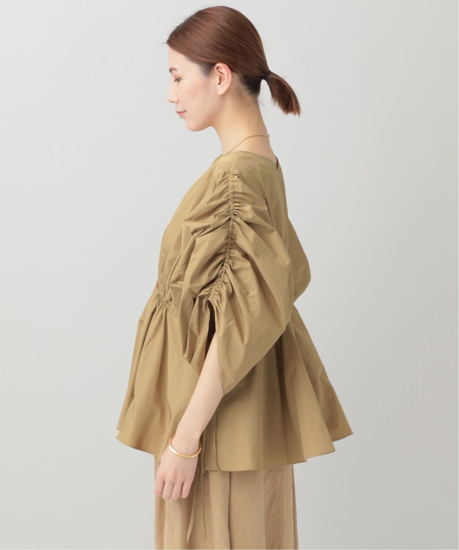 SALE／20%OFF】Curensology ギャザースリーブブラウス カレンソロジー 