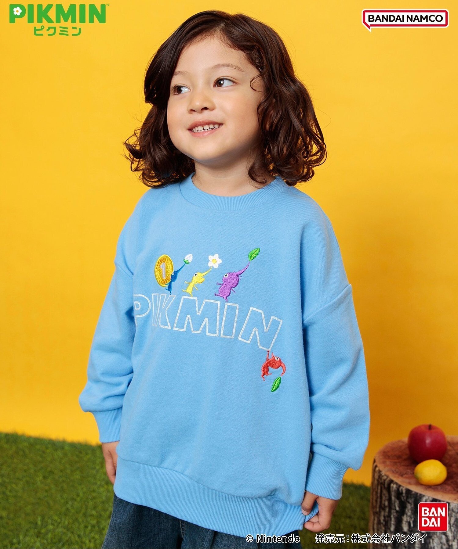 BREEZE 【ピクミン】カラフルトレーナー エフオーオンラインストア トップス スウェット・トレーナー ブラック レッド ブルー イエロー画像