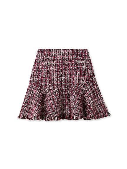 SALE／30%OFF】LILY BROWN フリンジツイードミニスカート リリー  