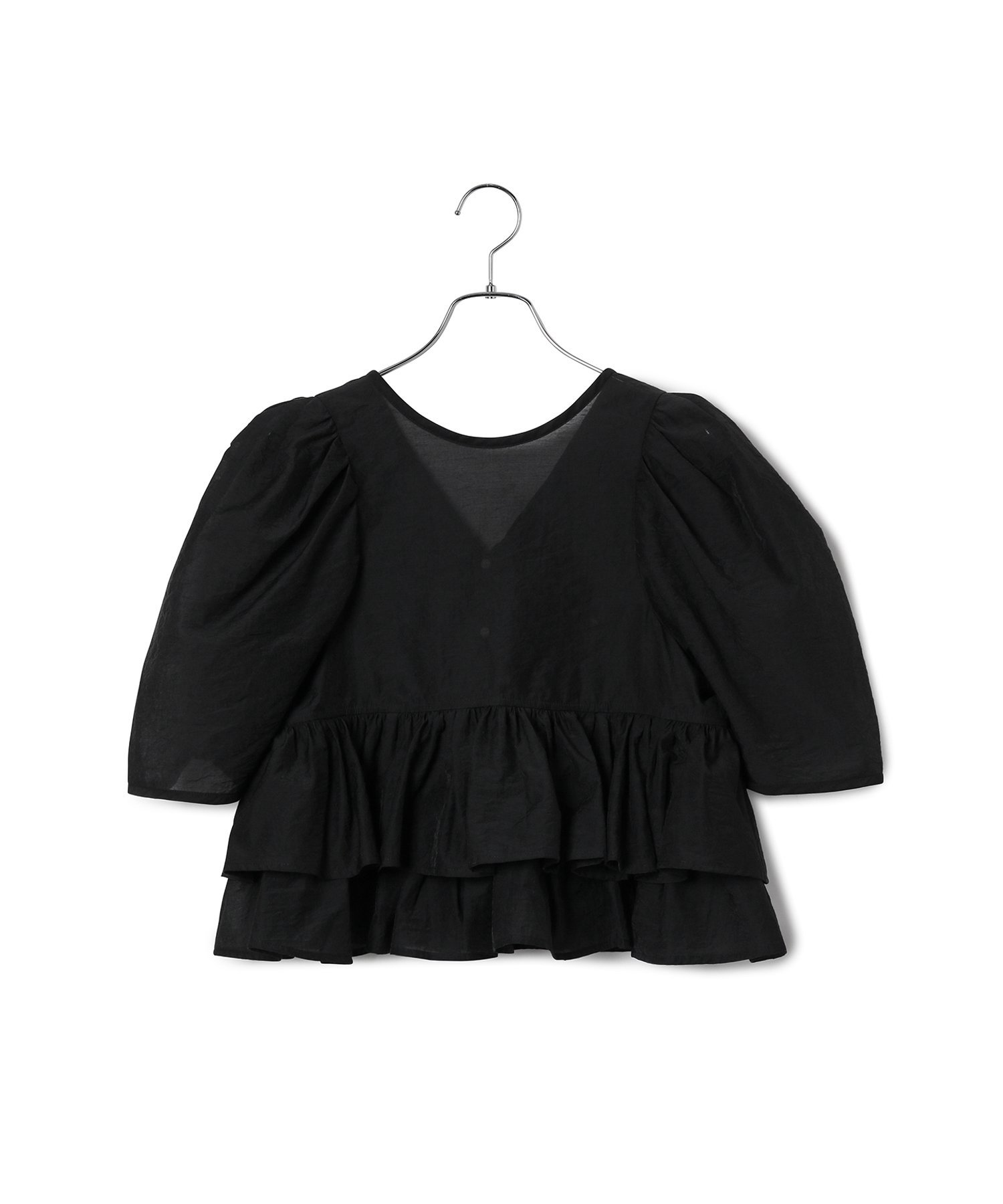 ADAM ET ROPE' FEMME 【再入荷・サステナブル】コットンギャザーフリル