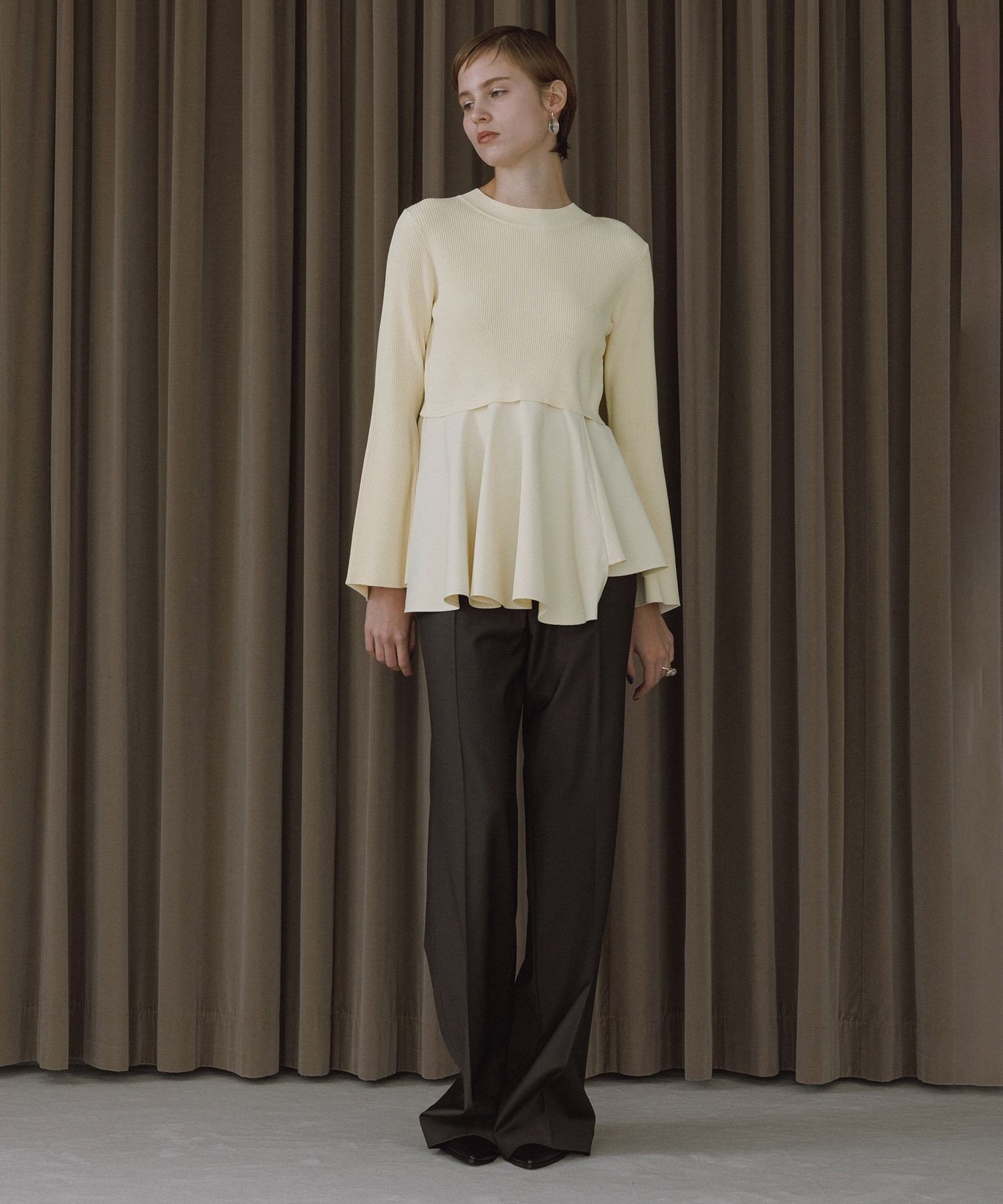 楽天市場】【WEB限定】フリルペプラムロングスリーブカットソー ADAM