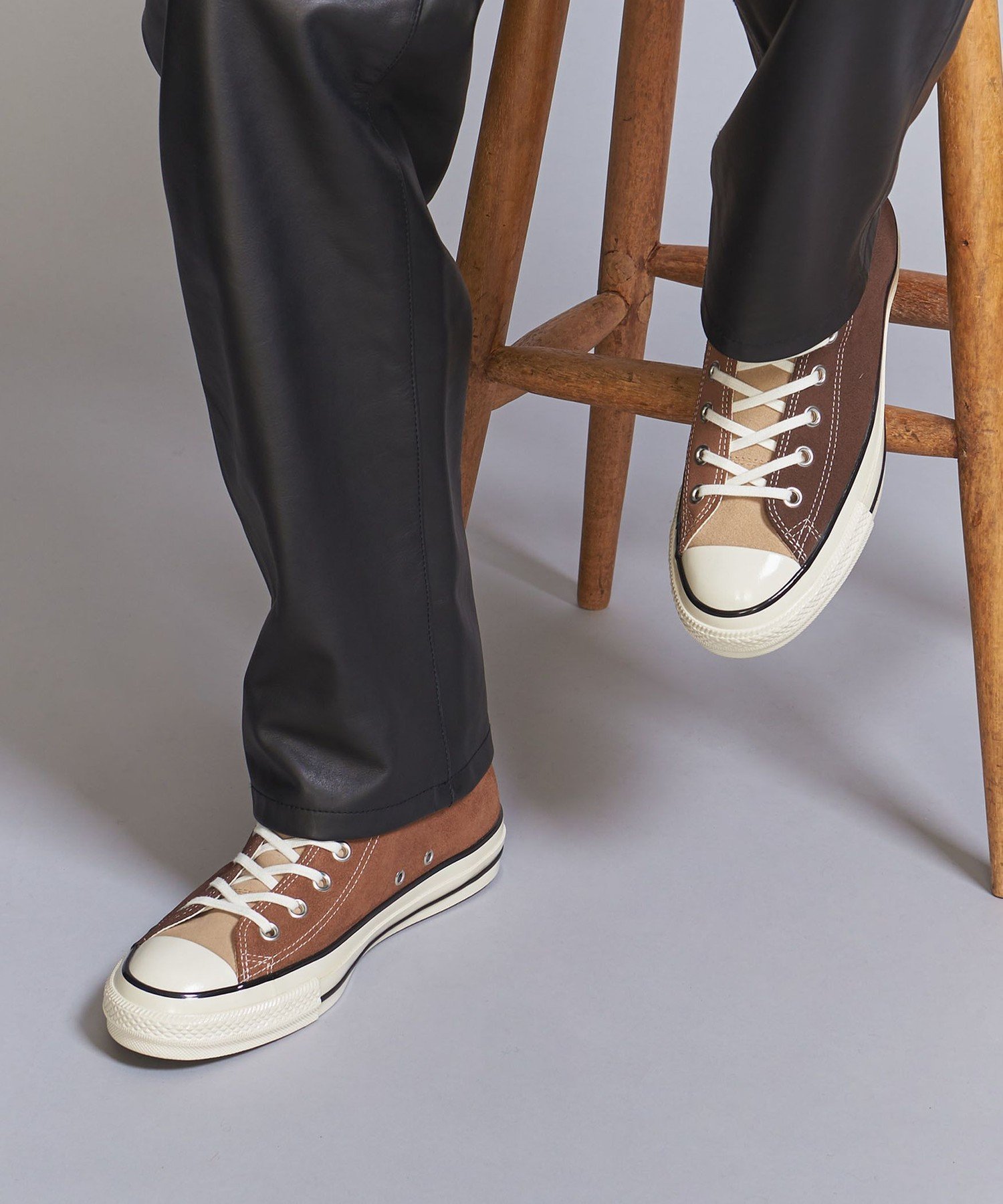 BEAUTY&YOUTH UNITED ARROWS 【別注】＜CONVERSE＞ALL STAR US パッチワーク ハイカット/スニーカー ビューティー＆ユース　ユナイテッドアローズ シューズ・靴 スニーカー ブラウン【送料無料】画像