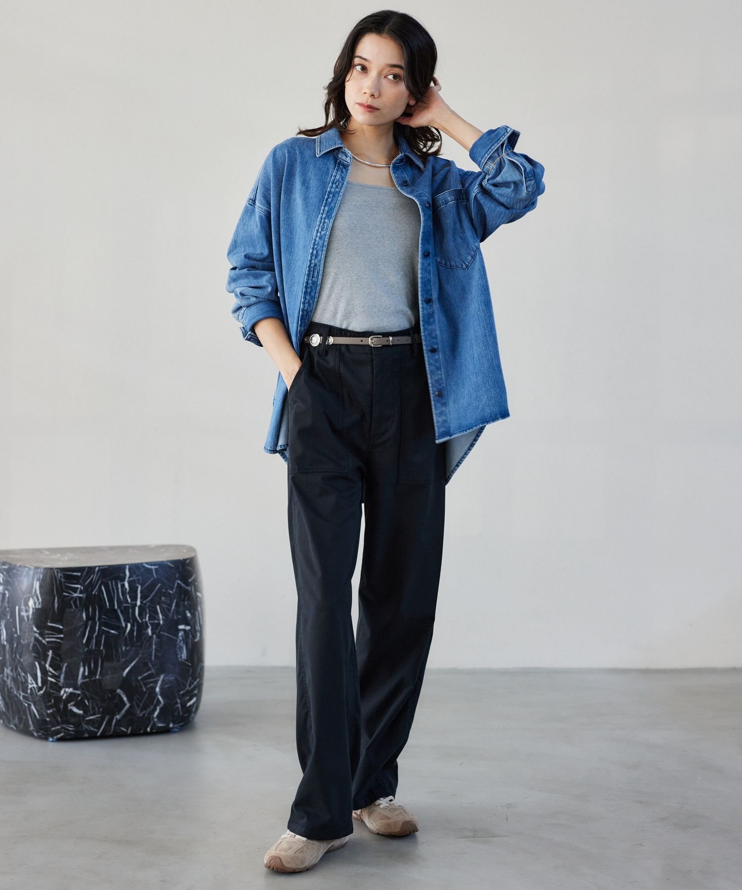 未使用保管の美品☆バンヤードストームHealthy デニム シャツジャケット 未使用保管の美品☆バンヤードストームHealthy デニム シャツ