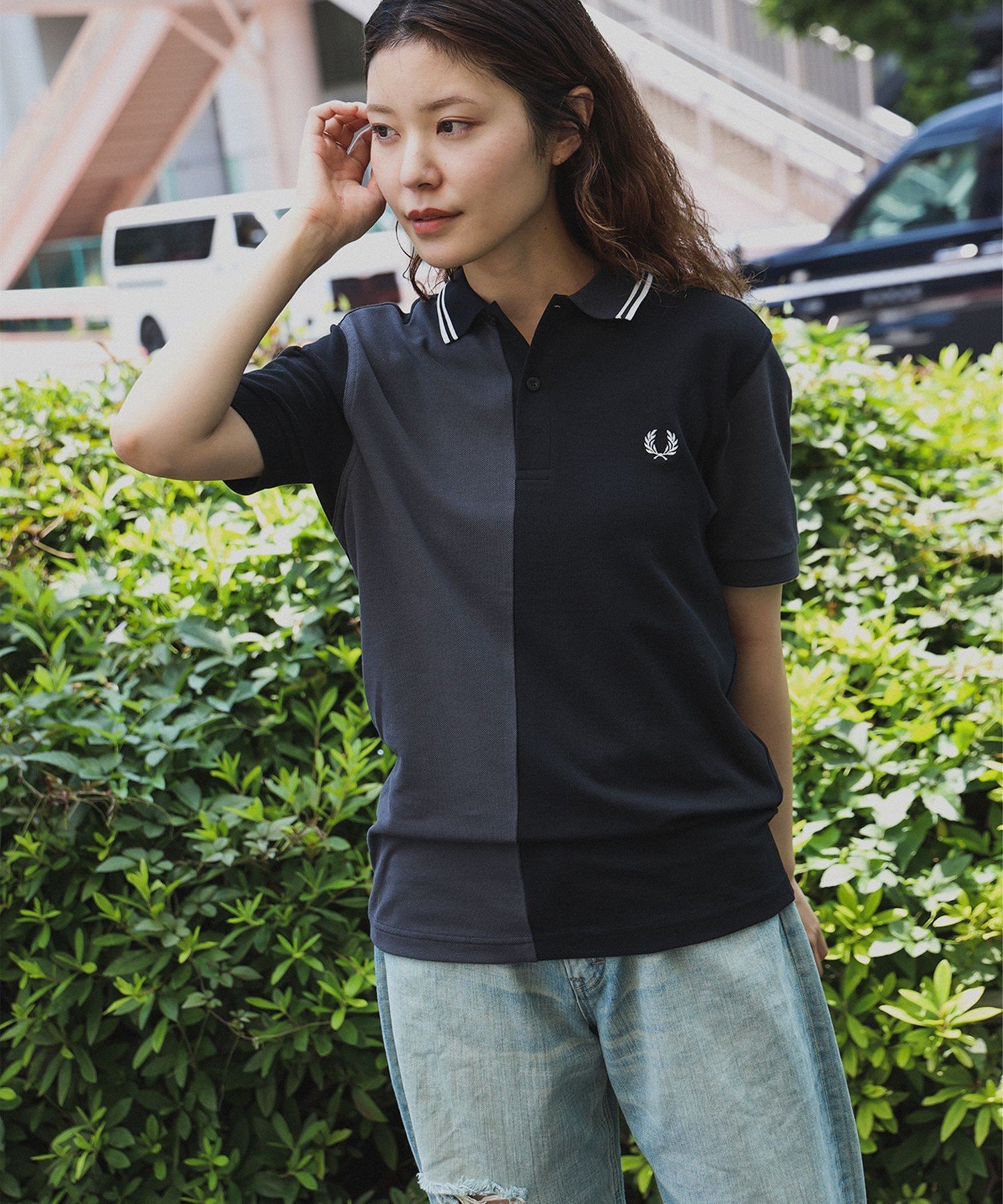 楽天市場】FRED PERRY フレッドペリー BLOCK STRIPE POLO SHIRT