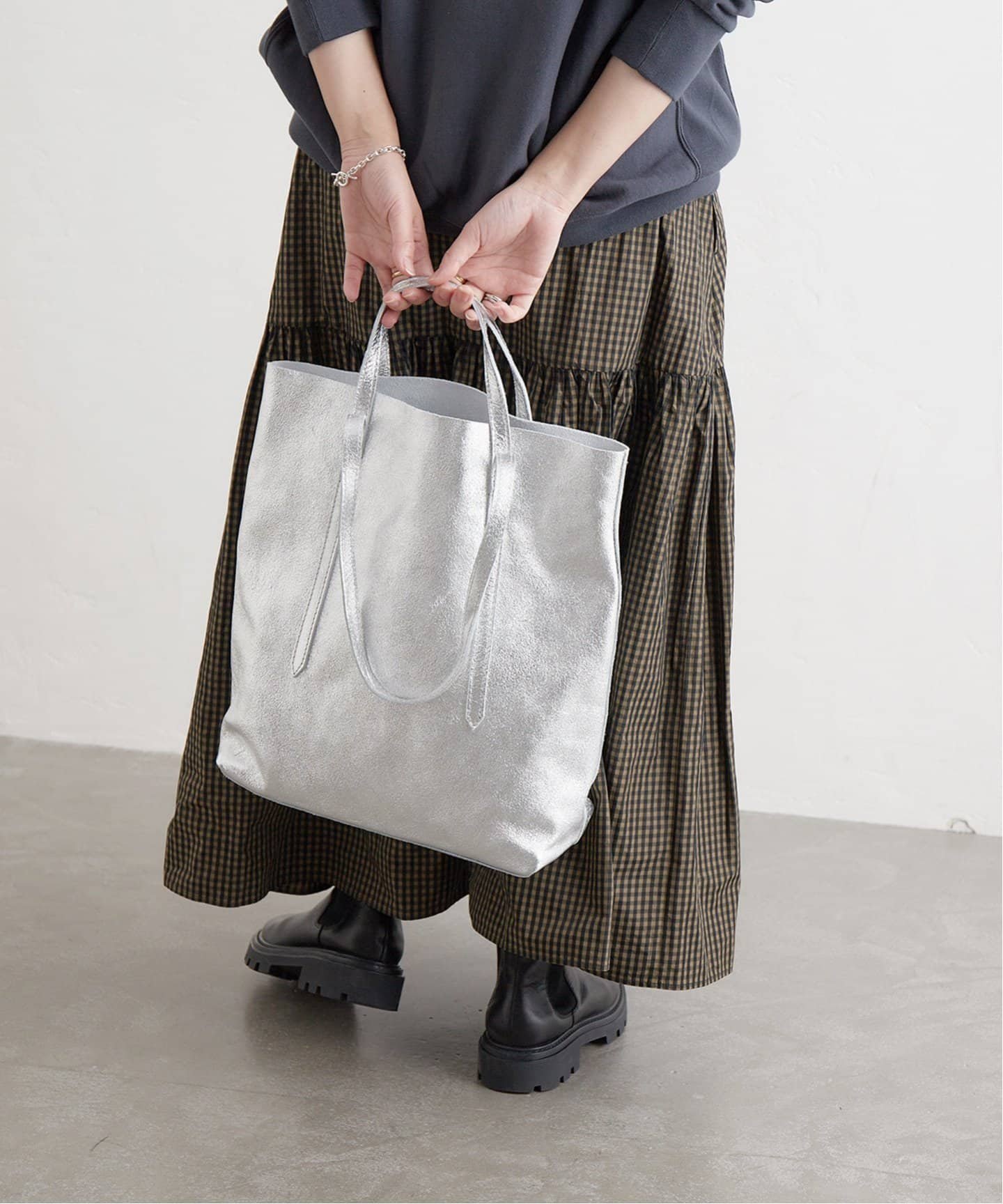 SALE／30%OFF】JOURNAL STANDARD 《追加》【MARLON/マルロン】SHOPPER SIBILLA:バッグ ジャーナル  スタンダード バッグ トートバッグ ブラック シルバー【送料無料】