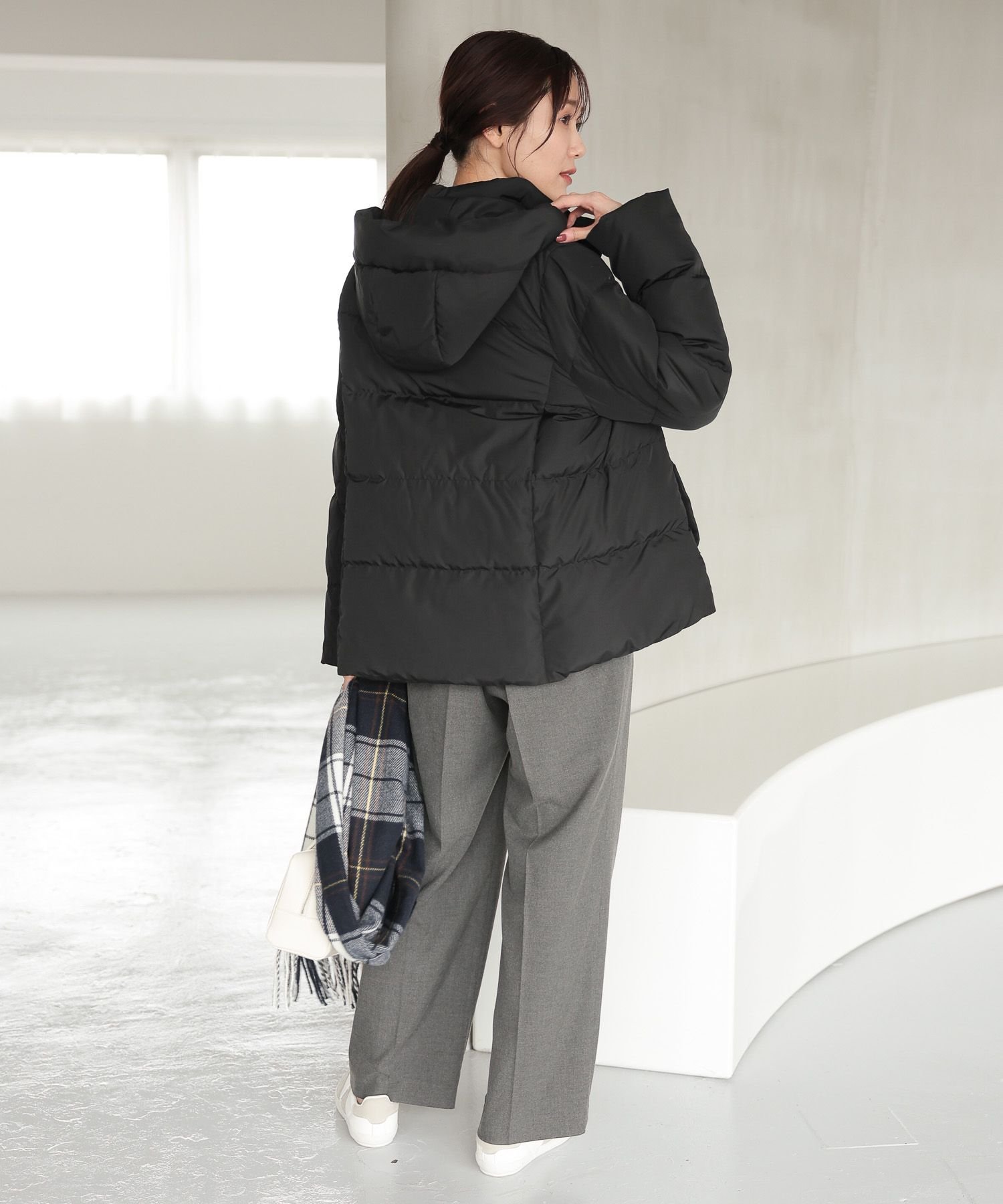 SALE／70%OFF】GLOBAL WORK ウツクシルエット撥水ダウンフードブルゾン