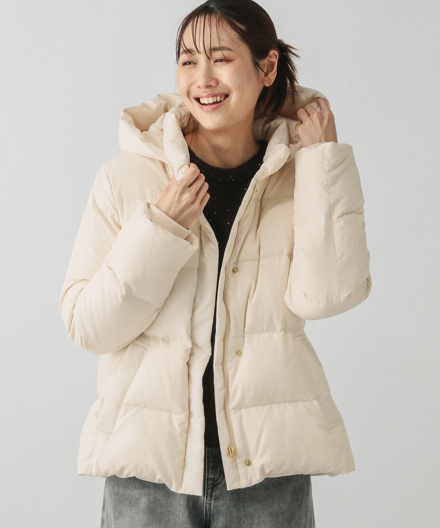 SALE／70%OFF】GLOBAL WORK ウツクシルエット撥水ダウンフードブルゾン 
