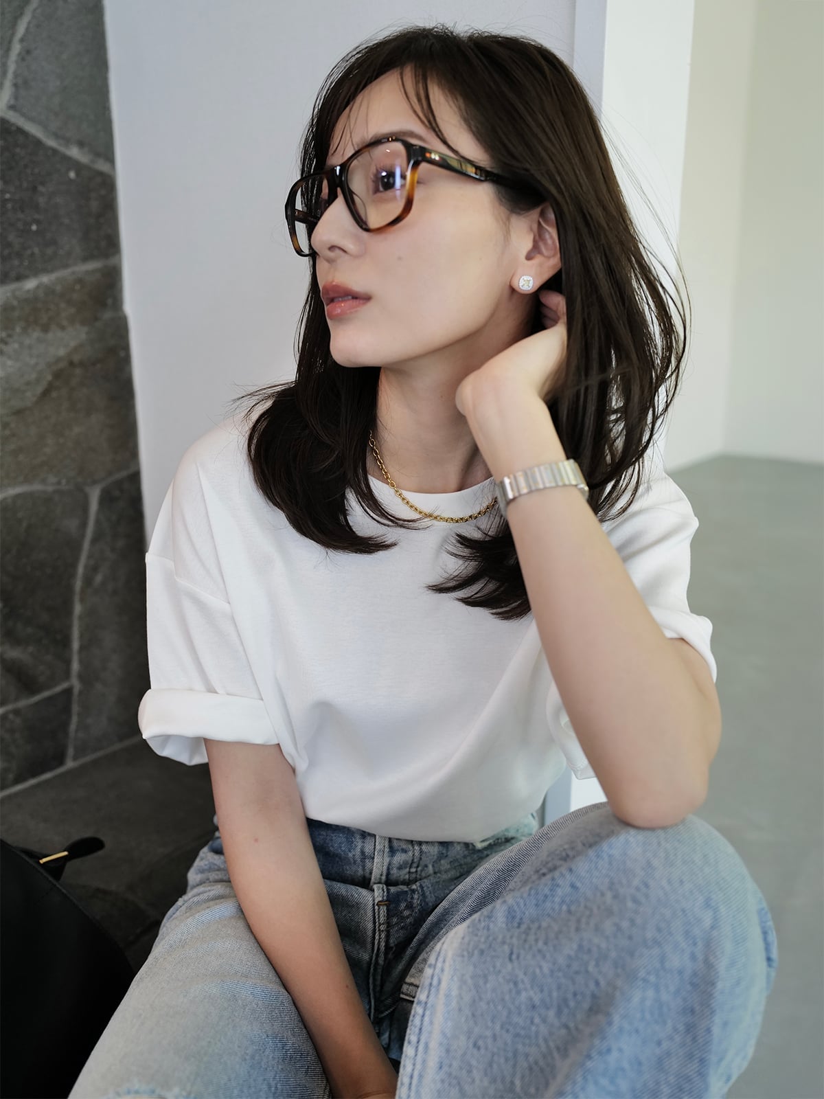 anuans ダメージワイドデニム アニュアンス パンツ ジーンズ・デニムパンツ ホワイト ベージュ【送料無料】
