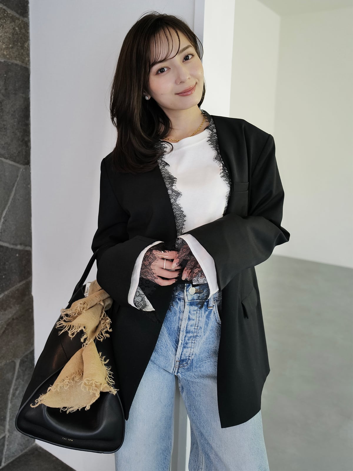 anuans ダメージワイドデニム アニュアンス パンツ ジーンズ・デニムパンツ ホワイト ベージュ【送料無料】