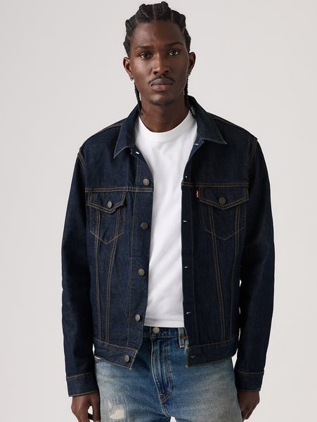 楽天市場】Levi's PREMIUM BLACK TYPEII TRUCKER LEATHER JACKET