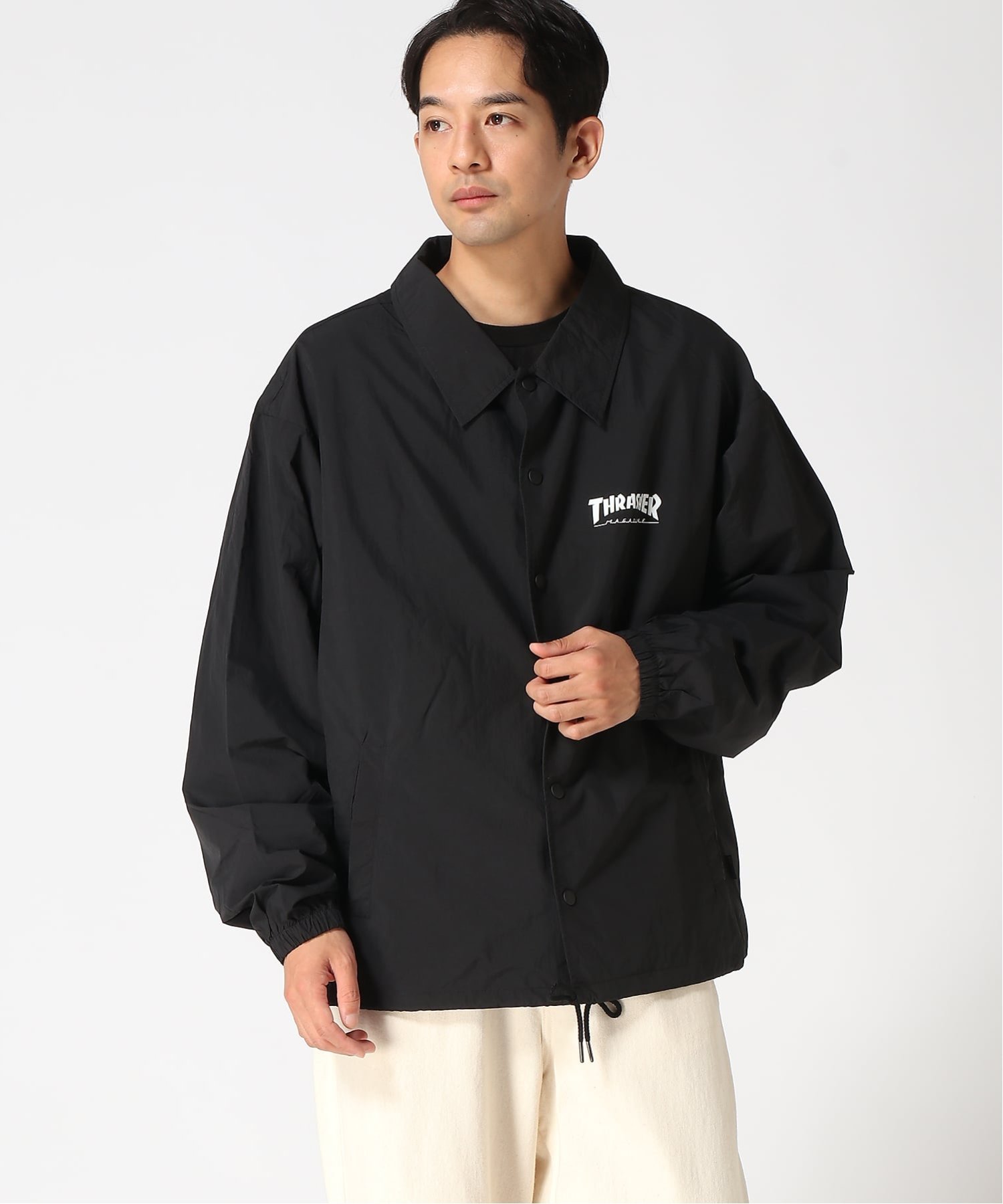 AA スラッシャー コラボ　コーチジャケット　ブラック　Sサイズ　ブラック 楽天市場】AA HARD WEAR 23-24 COACH JACKET 【THRASHER