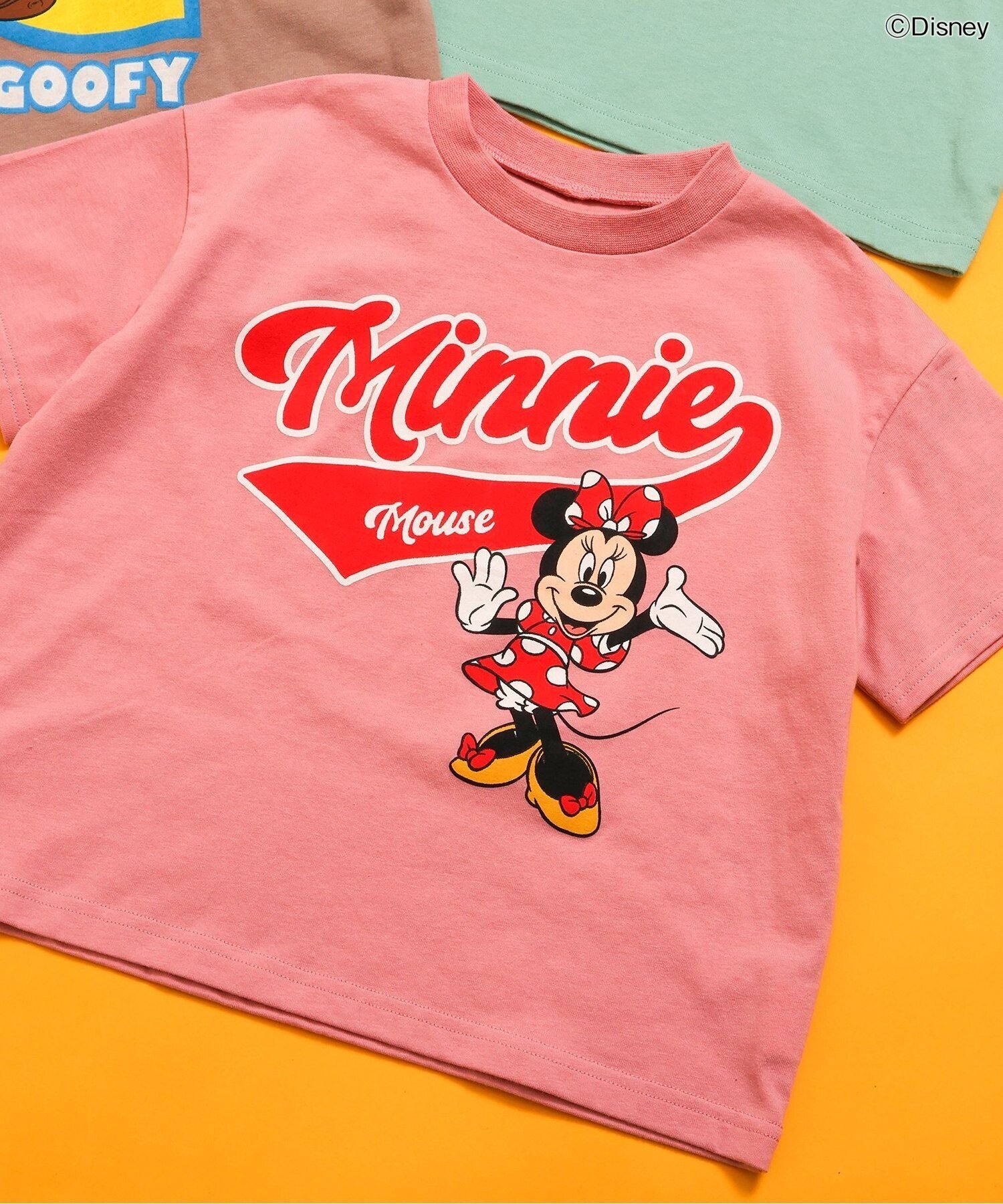 【SALE／43%OFF】BREEZE WEB限定 【ディズニー】ミッキー&フレンズ/Tシャツ エフオーオンラインストア トップス カットソー・Tシャツ グリーン グレー イエロー ブラウン ピンク ブルー画像