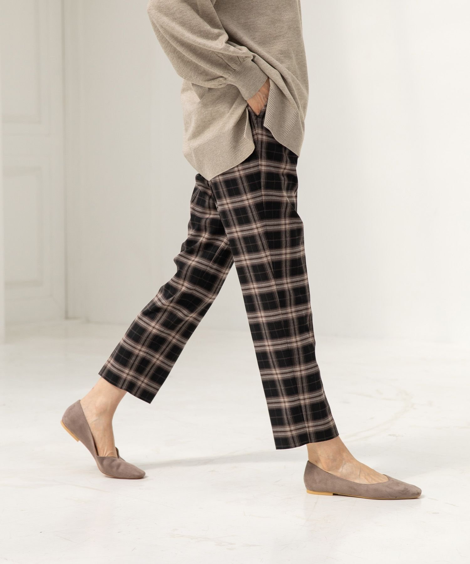 【SALE/70%OFF】GLOBAL WORK (W)アッタカウツクシテーパーガラ グローバルワーク パンツ スラックス・ドレスパンツ ブラウン グレー ブラック ネイビー