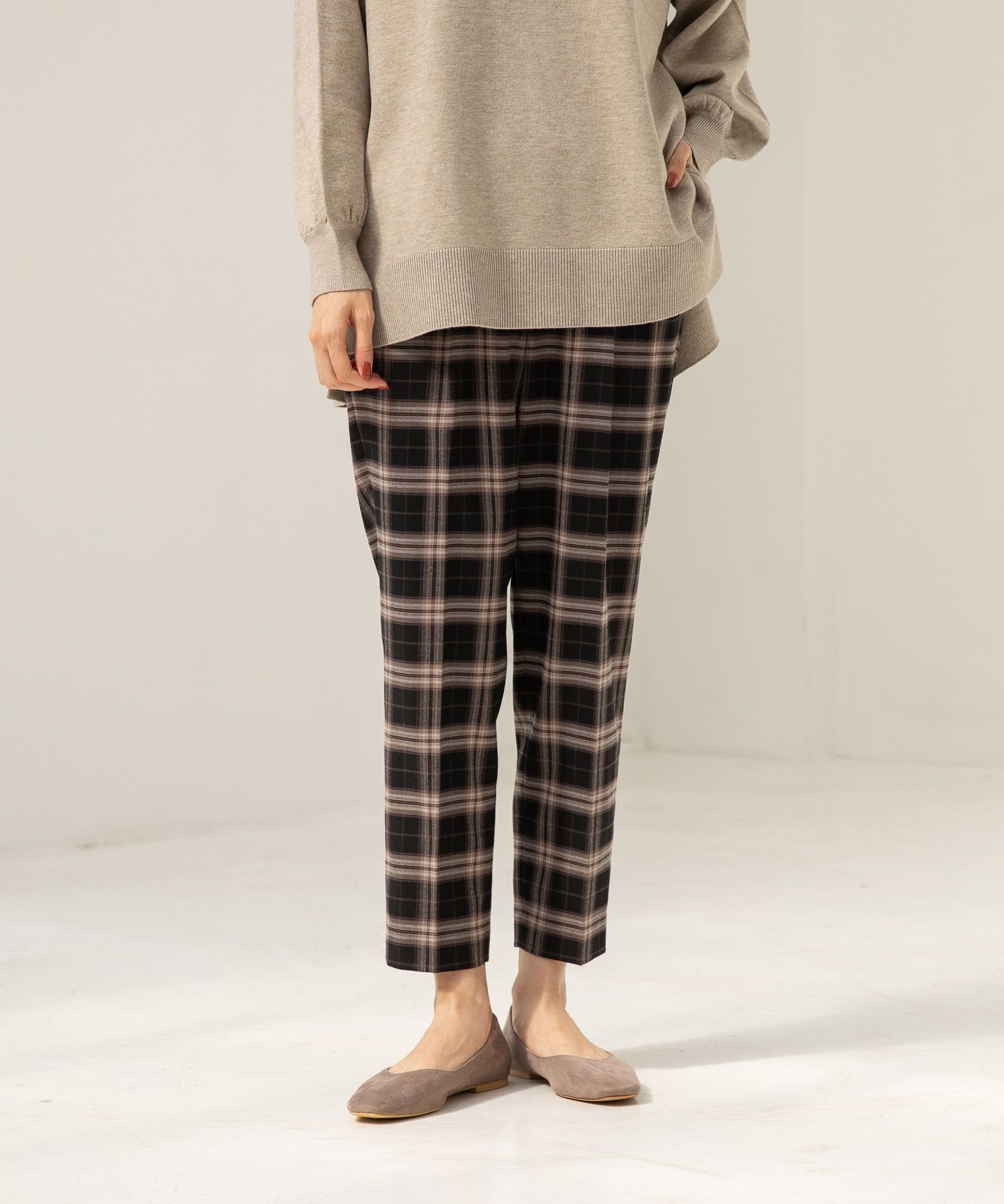 【SALE/70%OFF】GLOBAL WORK (W)アッタカウツクシテーパーガラ グローバルワーク パンツ スラックス・ドレスパンツ ブラウン グレー ブラック ネイビー
