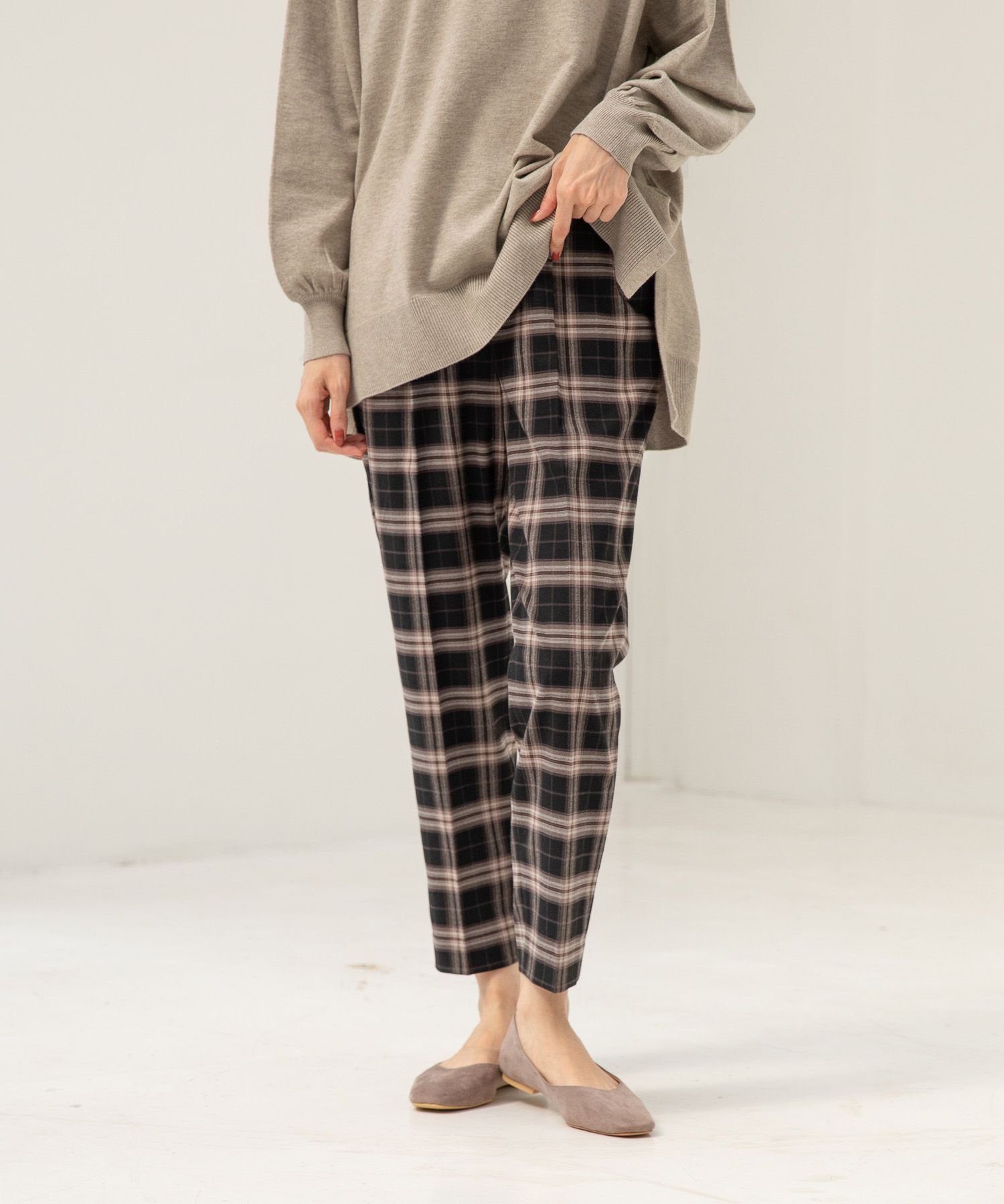 【SALE/70%OFF】GLOBAL WORK (W)アッタカウツクシテーパーガラ グローバルワーク パンツ スラックス・ドレスパンツ ブラウン グレー ブラック ネイビー
