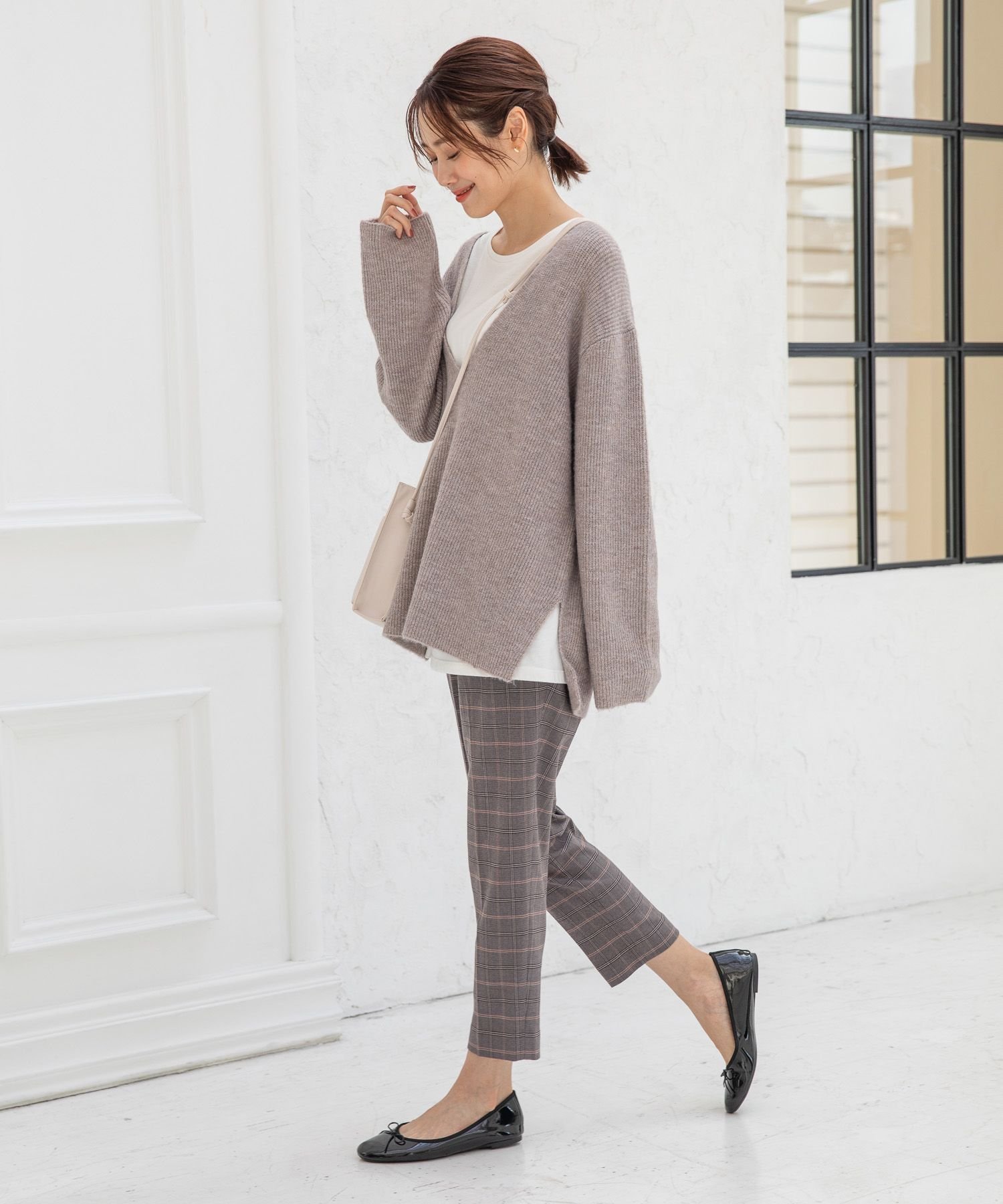 【SALE/70%OFF】GLOBAL WORK (W)アッタカウツクシテーパーガラ グローバルワーク パンツ スラックス・ドレスパンツ ブラウン グレー ブラック ネイビー