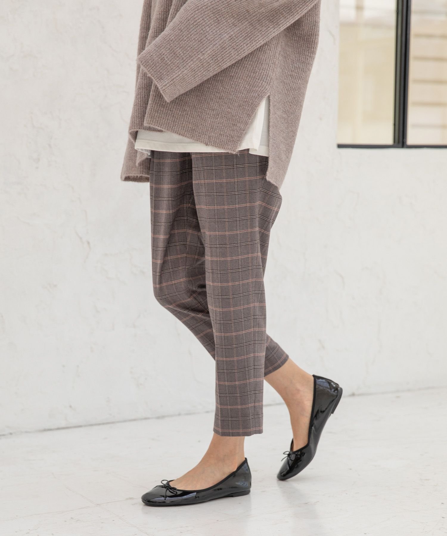 【SALE/70%OFF】GLOBAL WORK (W)アッタカウツクシテーパーガラ グローバルワーク パンツ スラックス・ドレスパンツ ブラウン グレー ブラック ネイビー