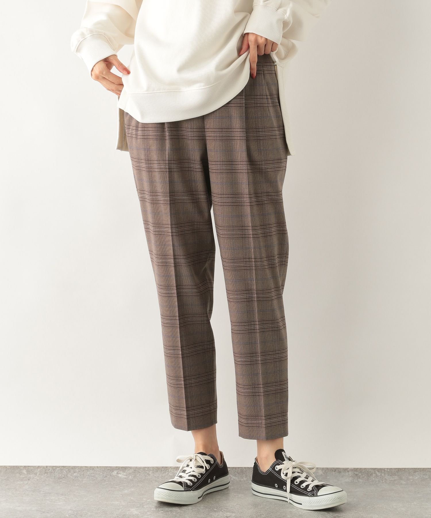 【SALE/70%OFF】GLOBAL WORK (W)アッタカウツクシテーパーガラ グローバルワーク パンツ スラックス・ドレスパンツ ブラウン グレー ブラック ネイビー