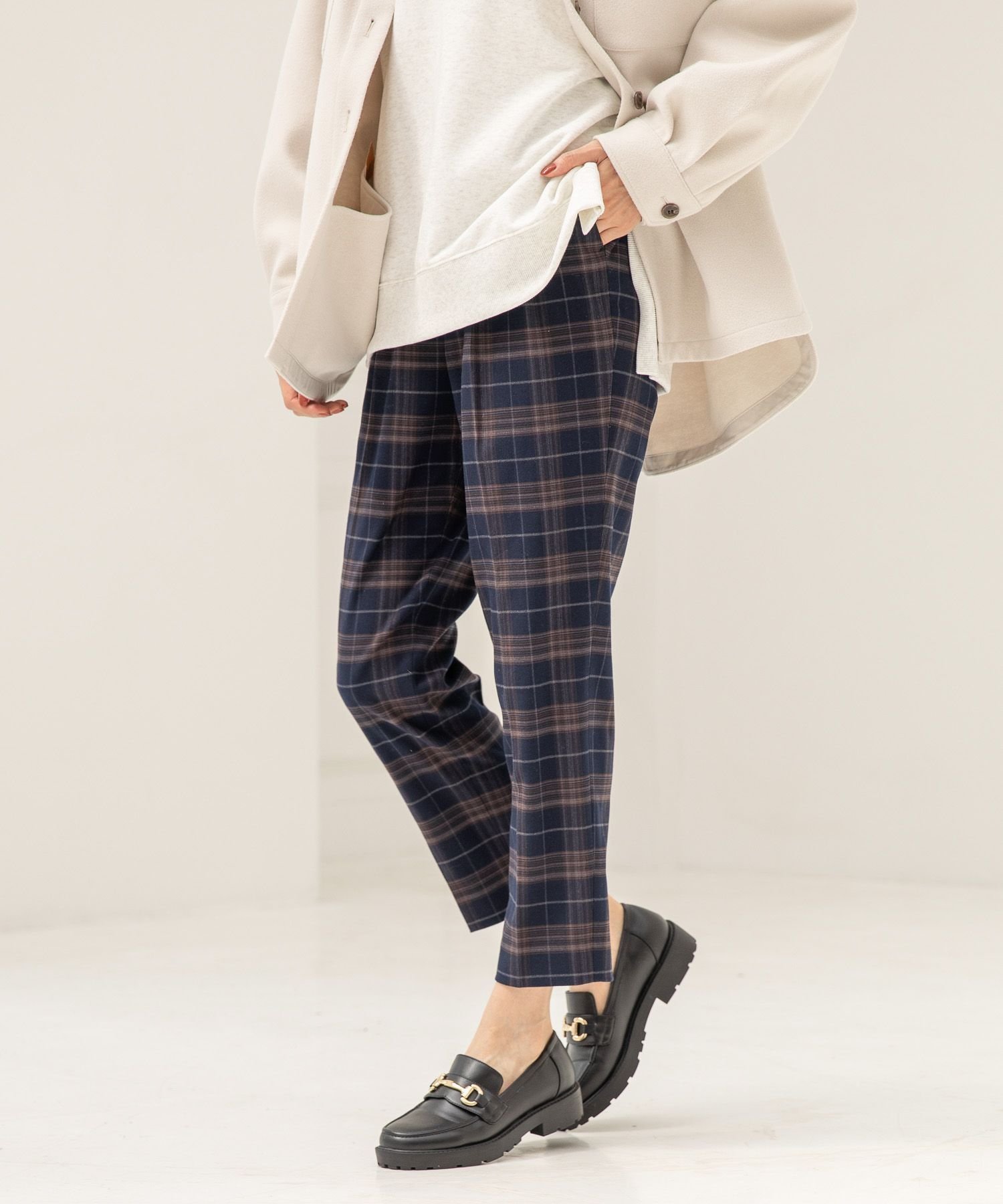 【SALE/70%OFF】GLOBAL WORK (W)アッタカウツクシテーパーガラ グローバルワーク パンツ スラックス・ドレスパンツ ブラウン グレー ブラック ネイビー