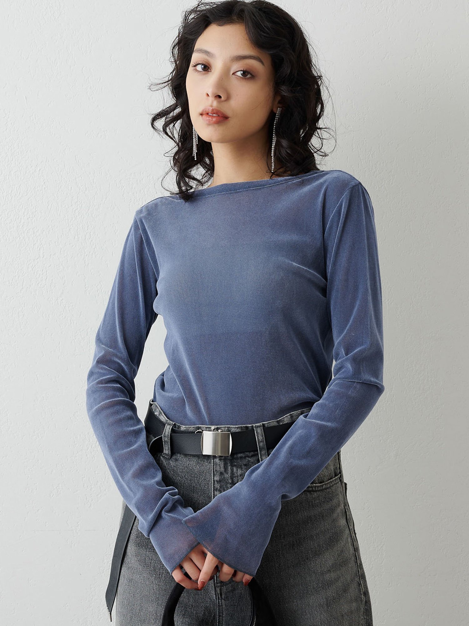 Whim Gazette ウィム ガゼット　フロッキーバックシャンカットソー Whim Gazette(ウィム ガゼット)のフロッキーバックシャン