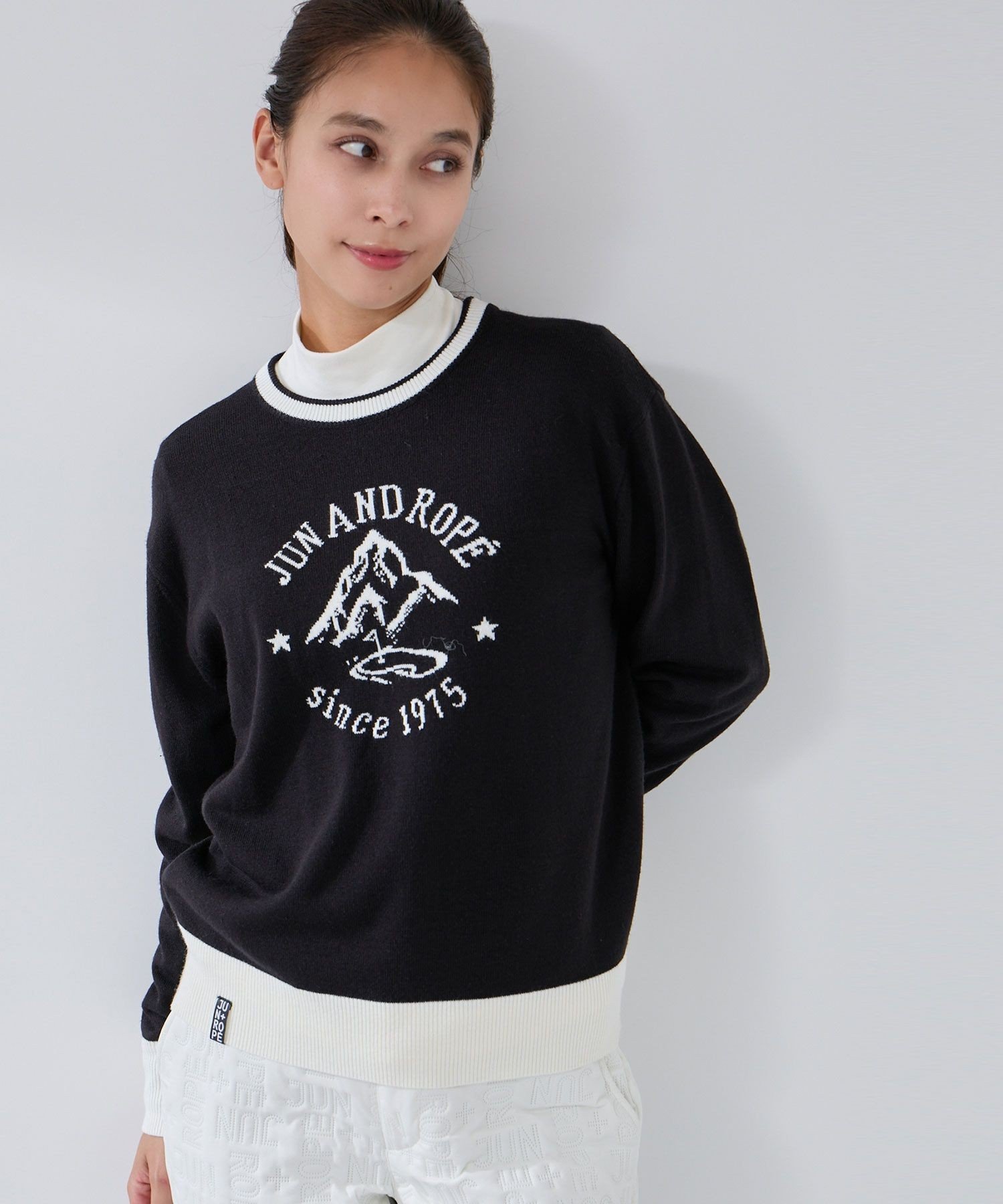 楽天市場】JUN&ROPE' 【NOIR】フラミンゴモチーフクルーセーター