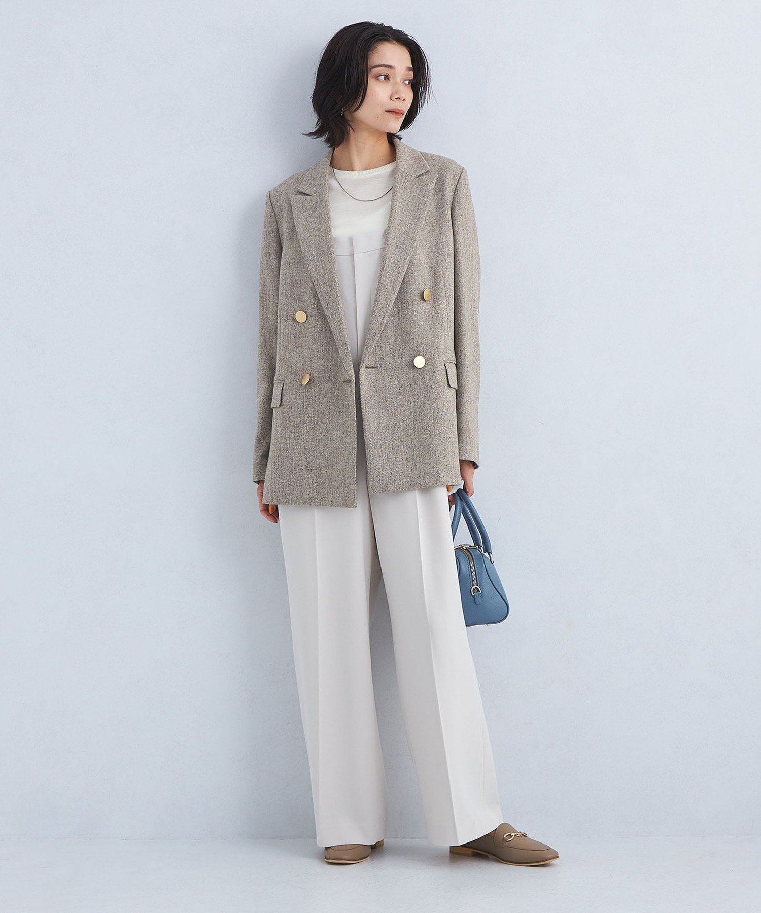 【極美品】✨グリーンレーベルリラクシング✽メランジツイルダブルジャケット 36 SALE／40%OFF】UNITED ARROWS green label relaxing メランジツイル