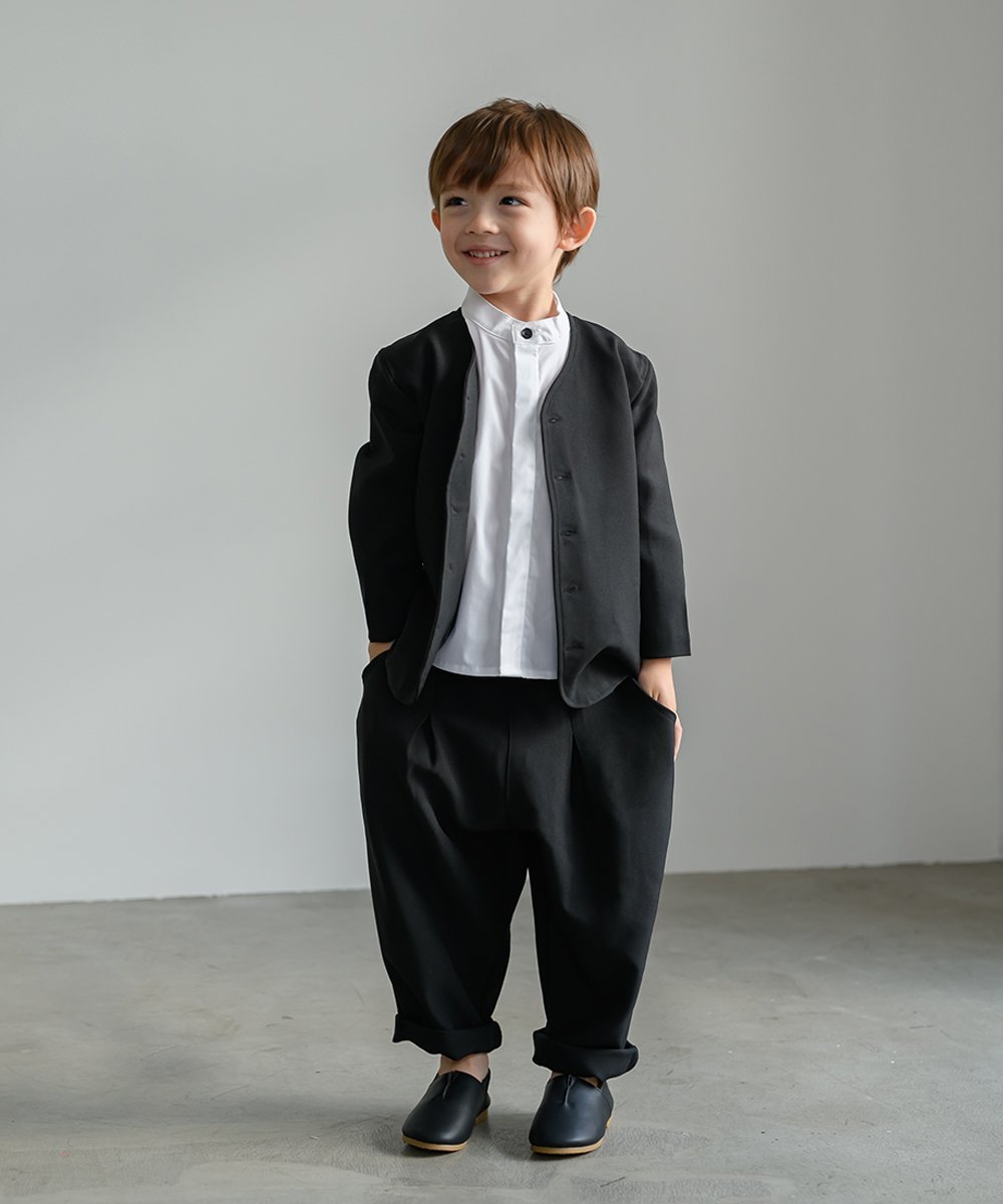 riziere(リジェール) ノーカラーセットアップ　シャツ付き110センチ 楽天市場】riziere シングルノーカラージャケットセットアップ