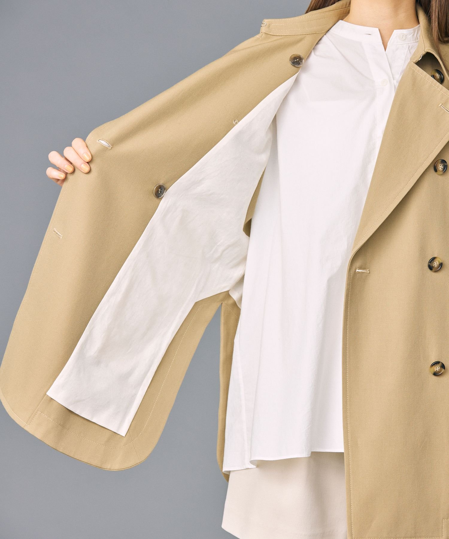 SALE／10%OFF】BABYLONE ギャバトレンチジレ バビロン ジャケット 