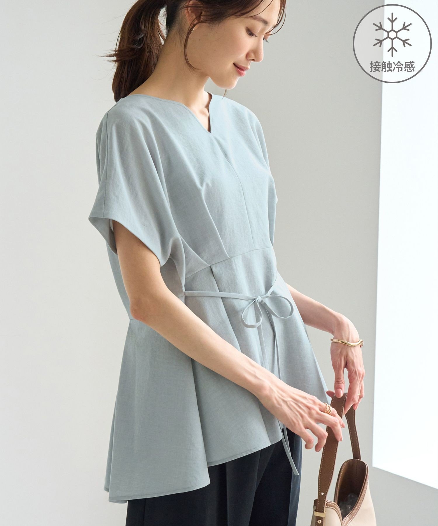 SOLD OUT】COCODEAL ココディール T/Cフリルチュニック 74218342 24SS