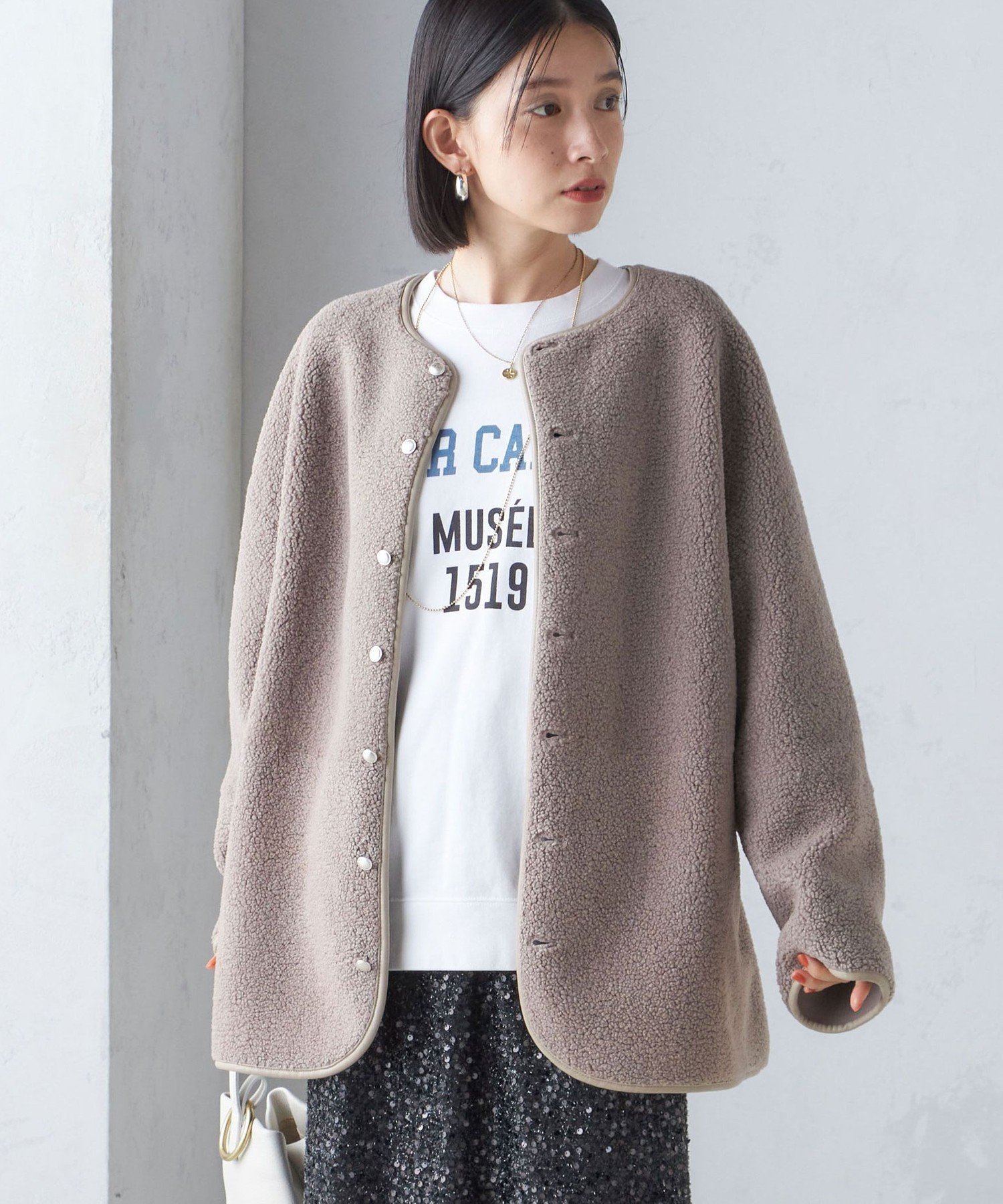 SALE／40%OFF】SHIPS WOMEN ＜手洗い可能＞リバーシブル ボア 