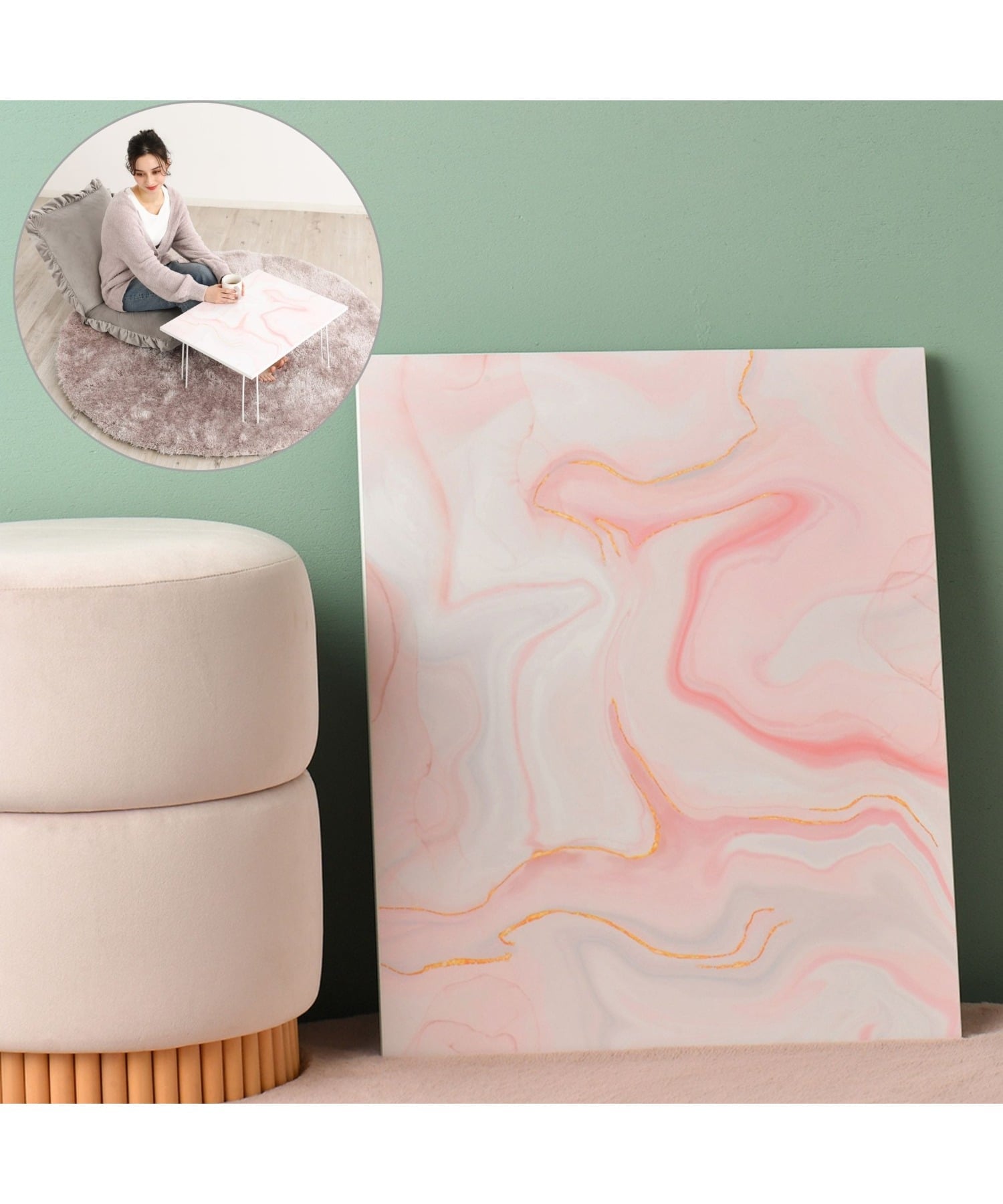 楽天市場】Francfranc アート テーブル マーブル M フランフラン