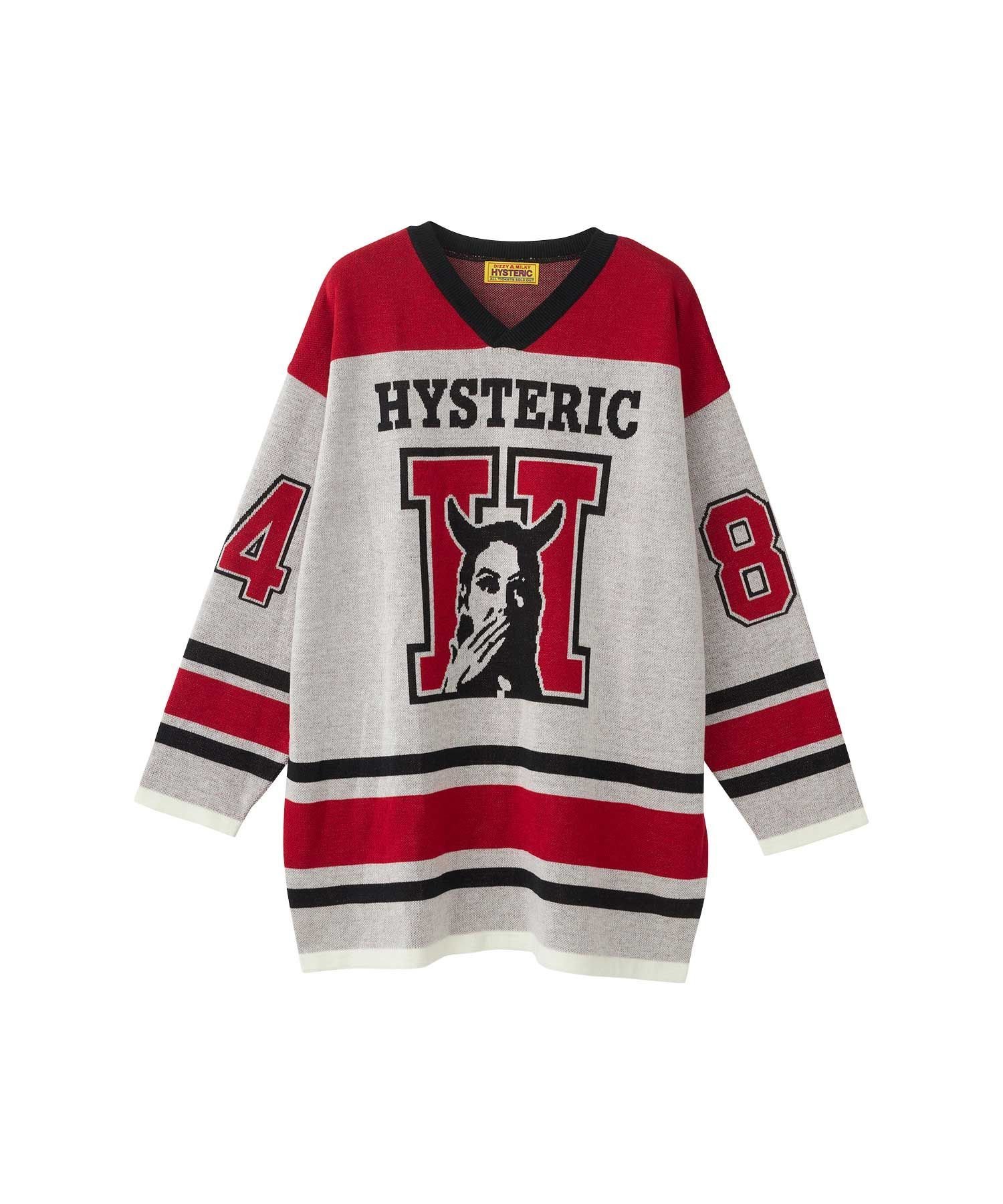 ヒステリックグラマー　DEVIL MADE ME DO IT編込 セーター 楽天市場】HYSTERIC GLAMOUR DEVIL MADE ME DO IT編込 セーター