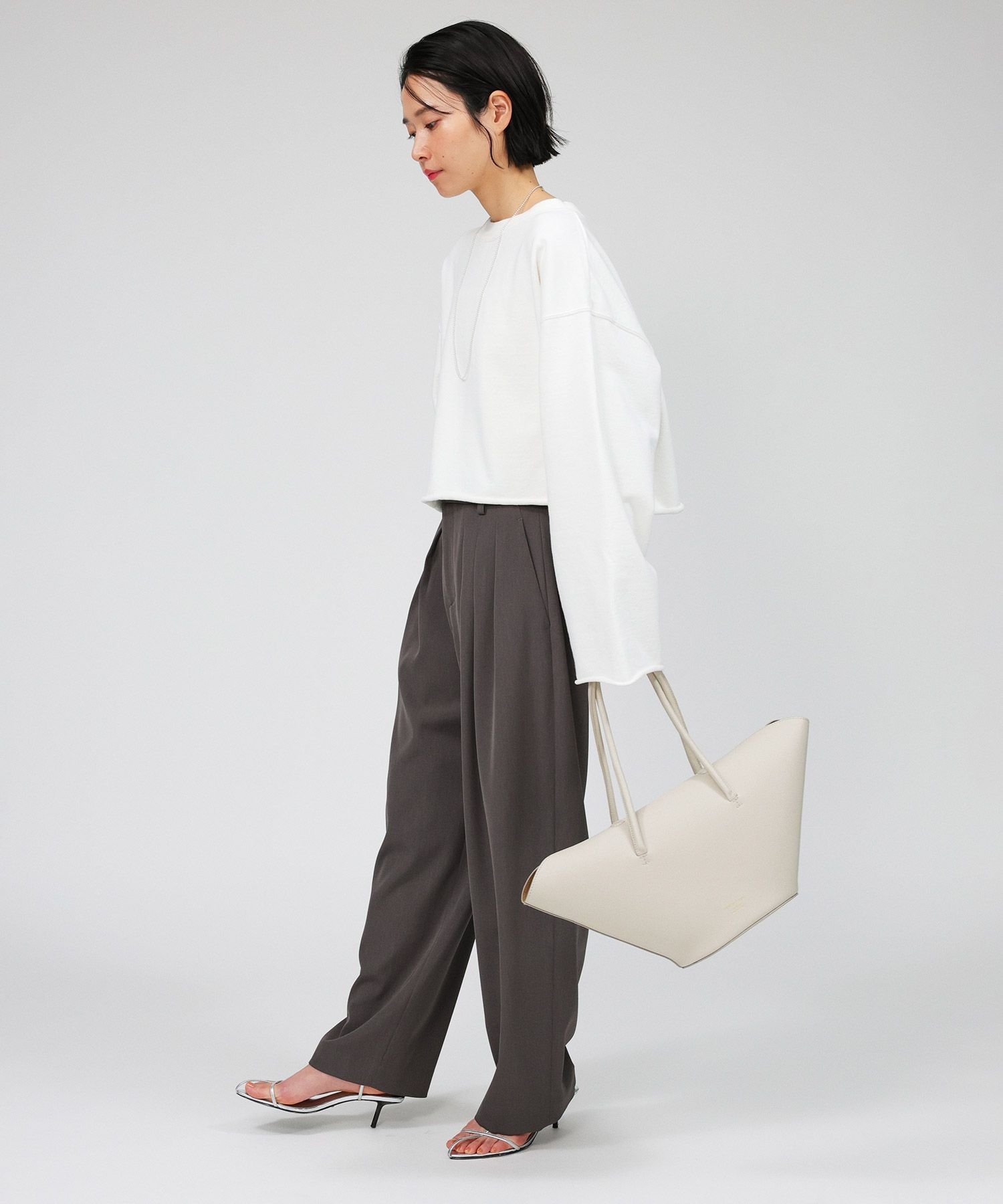 BABYLONE カットオフショートスウェット バビロン トップス スウェット 