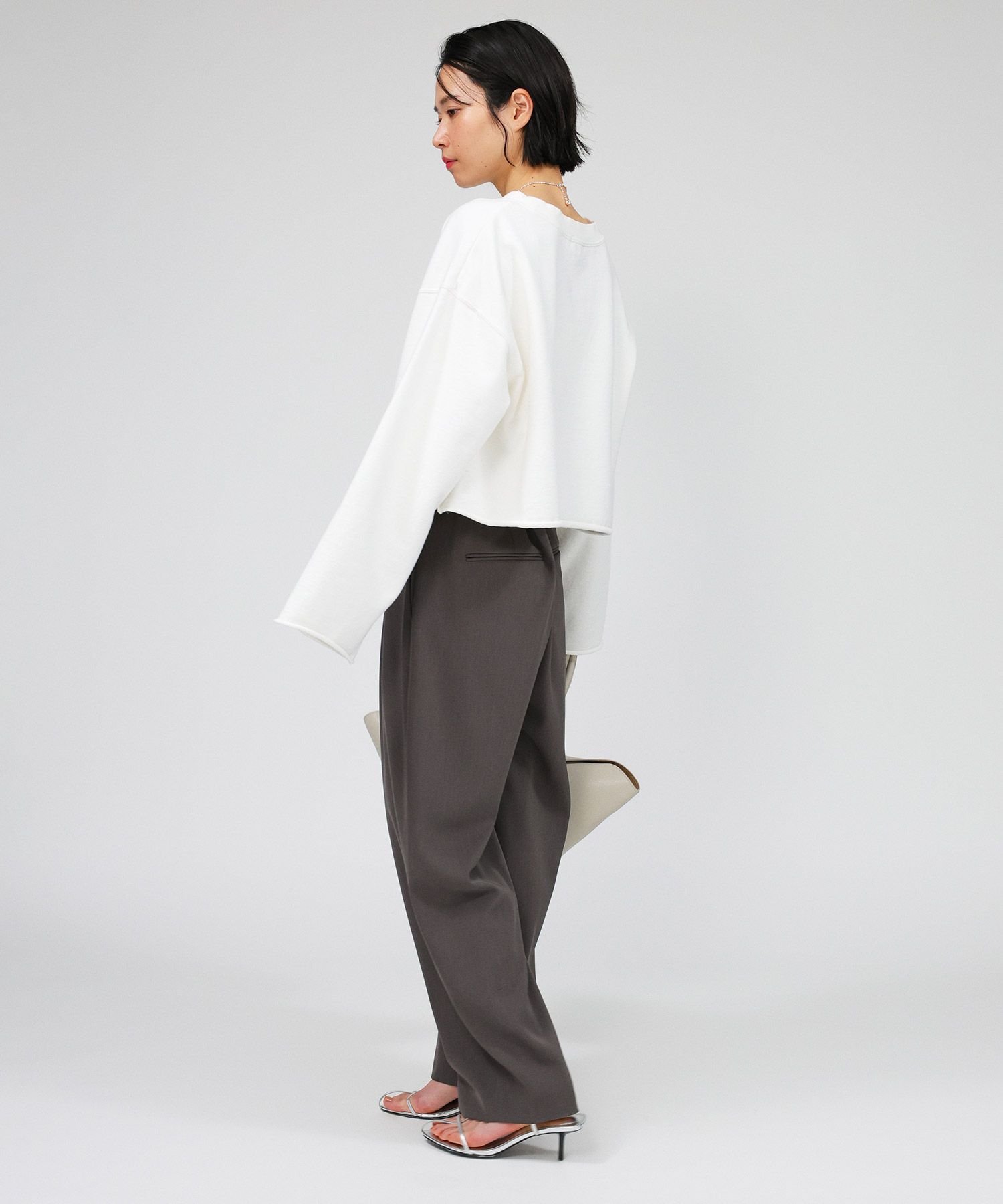 BABYLONE カットオフショートスウェット バビロン トップス