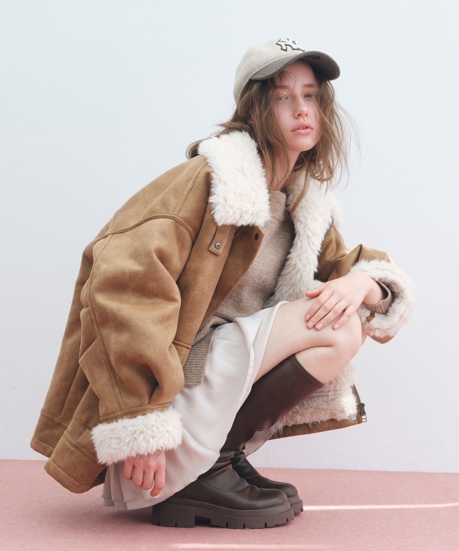 heather ショートファーmixコート　ベージュ 楽天市場】MIXファーショートジャケット Heather ヘザー ジャケット