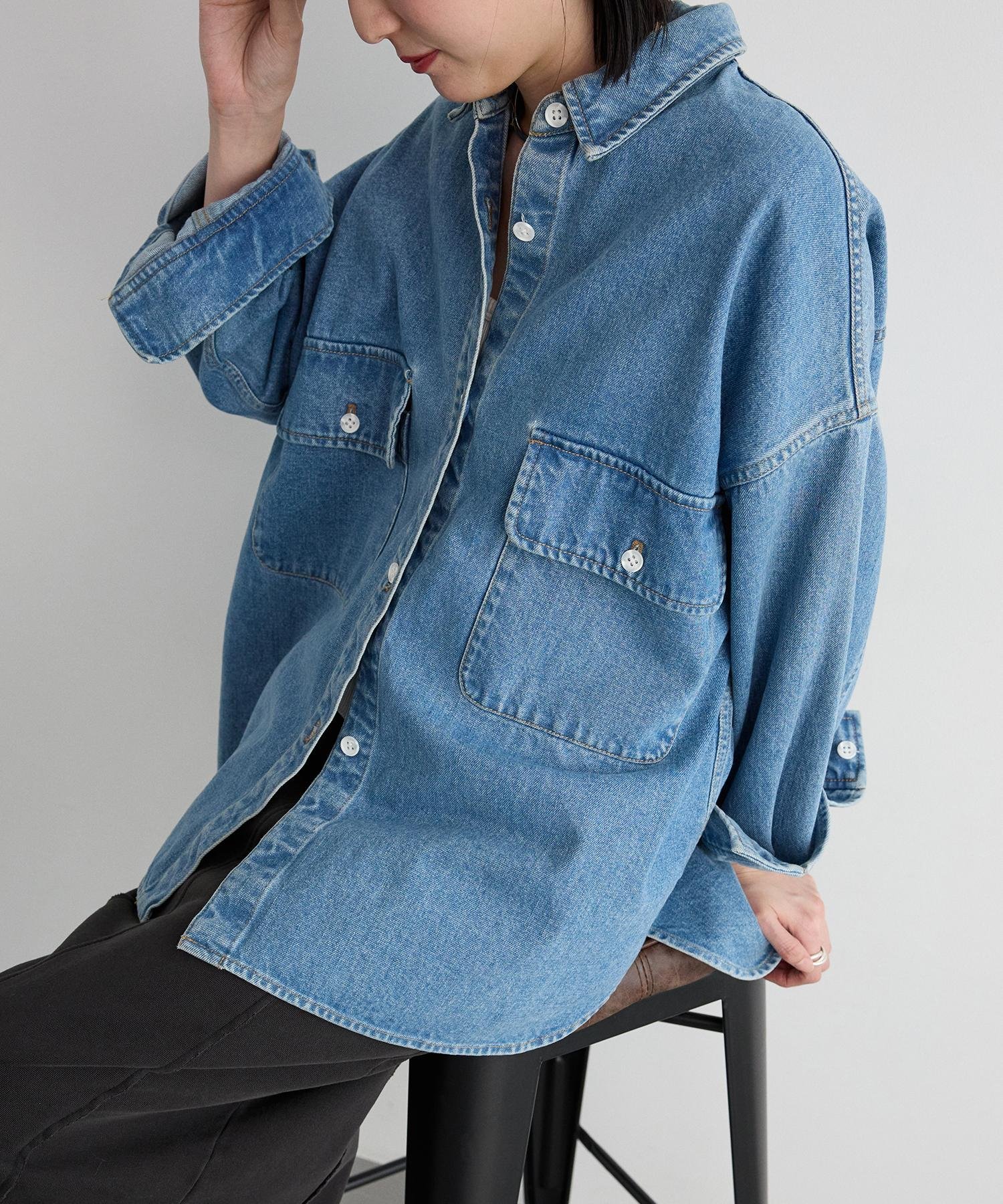 BABYLONE デニムビッグシャツ デニムビッグシャツ【完売カラー追加予約】（シャツ/ブラウス