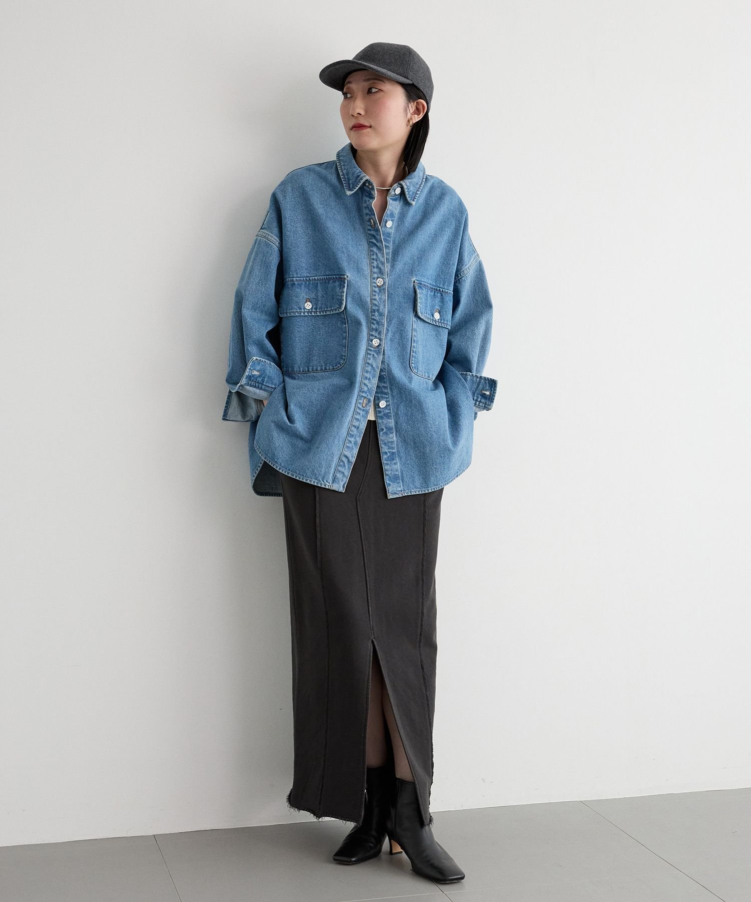 BABYLONE デニムビッグシャツ バビロン トップス シャツ