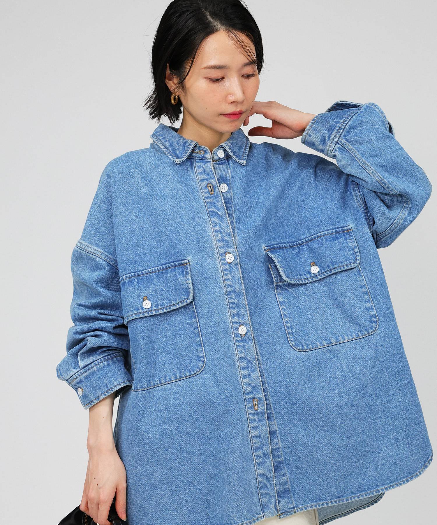 BABYLONE デニムビッグシャツ バビロン トップス シャツ