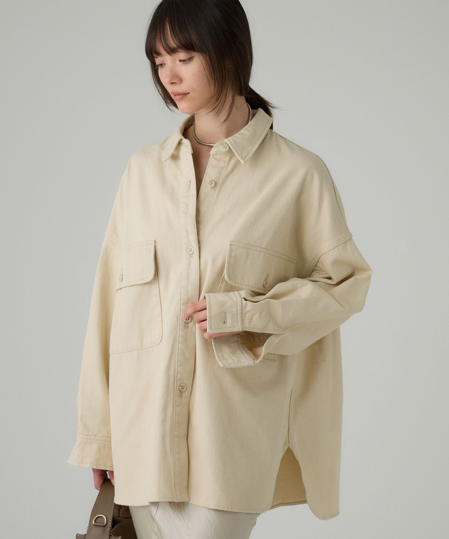 BABYLONE デニムビッグシャツ バビロン トップス シャツ