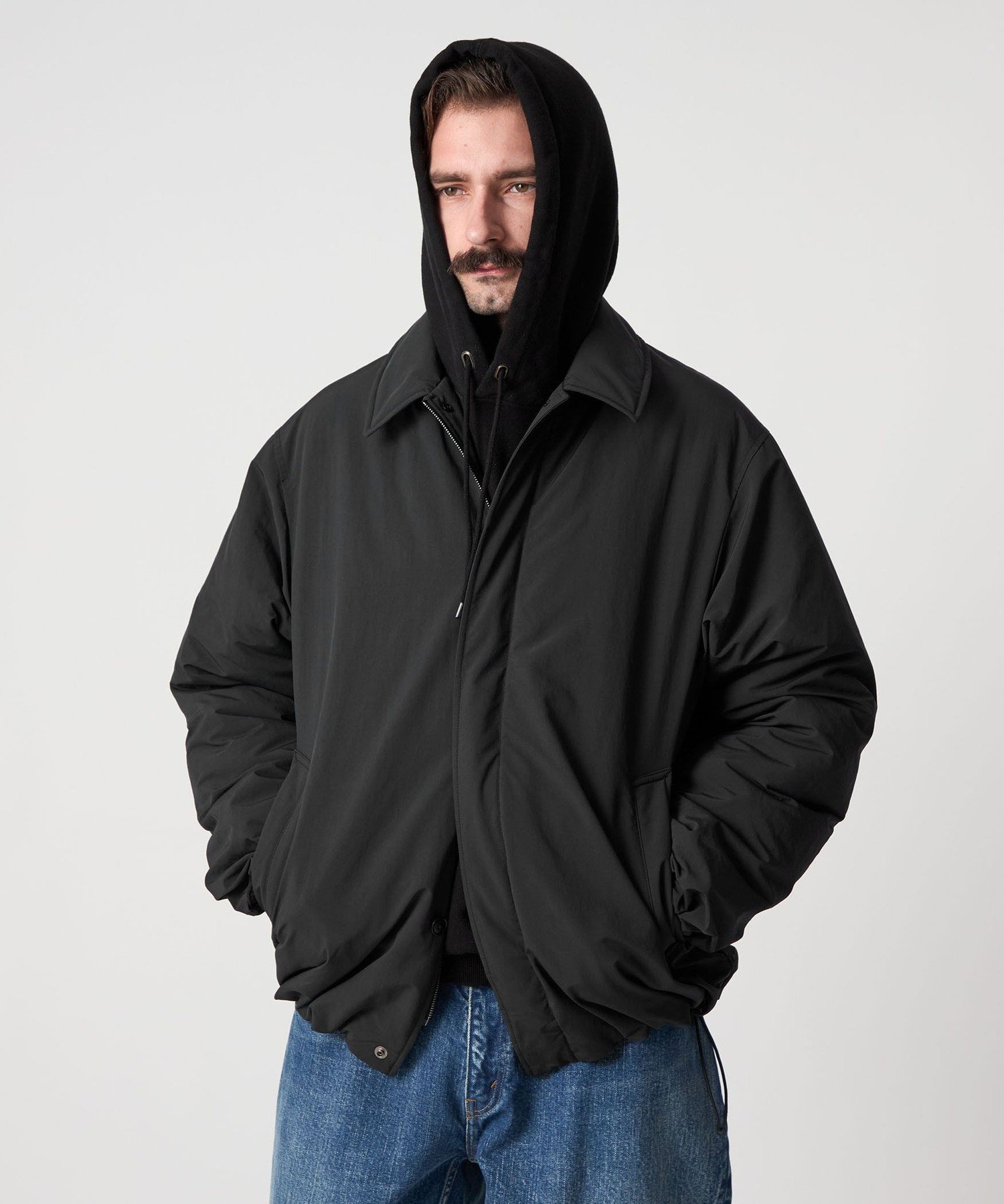 have ラッフルジャケットBLブラック LAKOLE（ラコレ） ブルゾン アウター PUレザージップブルゾン/284637