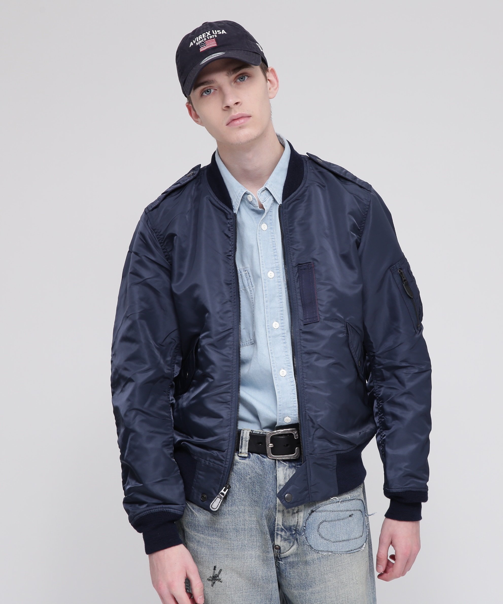 楽天市場】AVIREX 【アビレックス/アヴィレックス】 L-2B ブルー