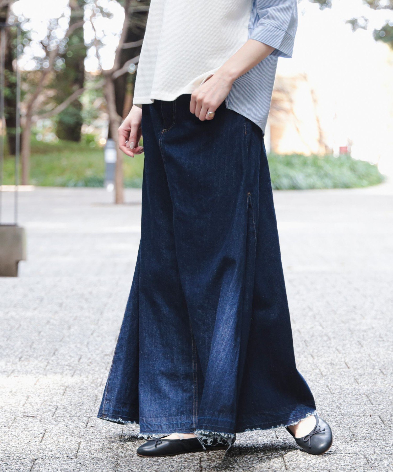 ジーナシス　el デニムロングスカート 楽天市場】【SALE／30%OFF】Denim Long Skirt eL ジーナシス