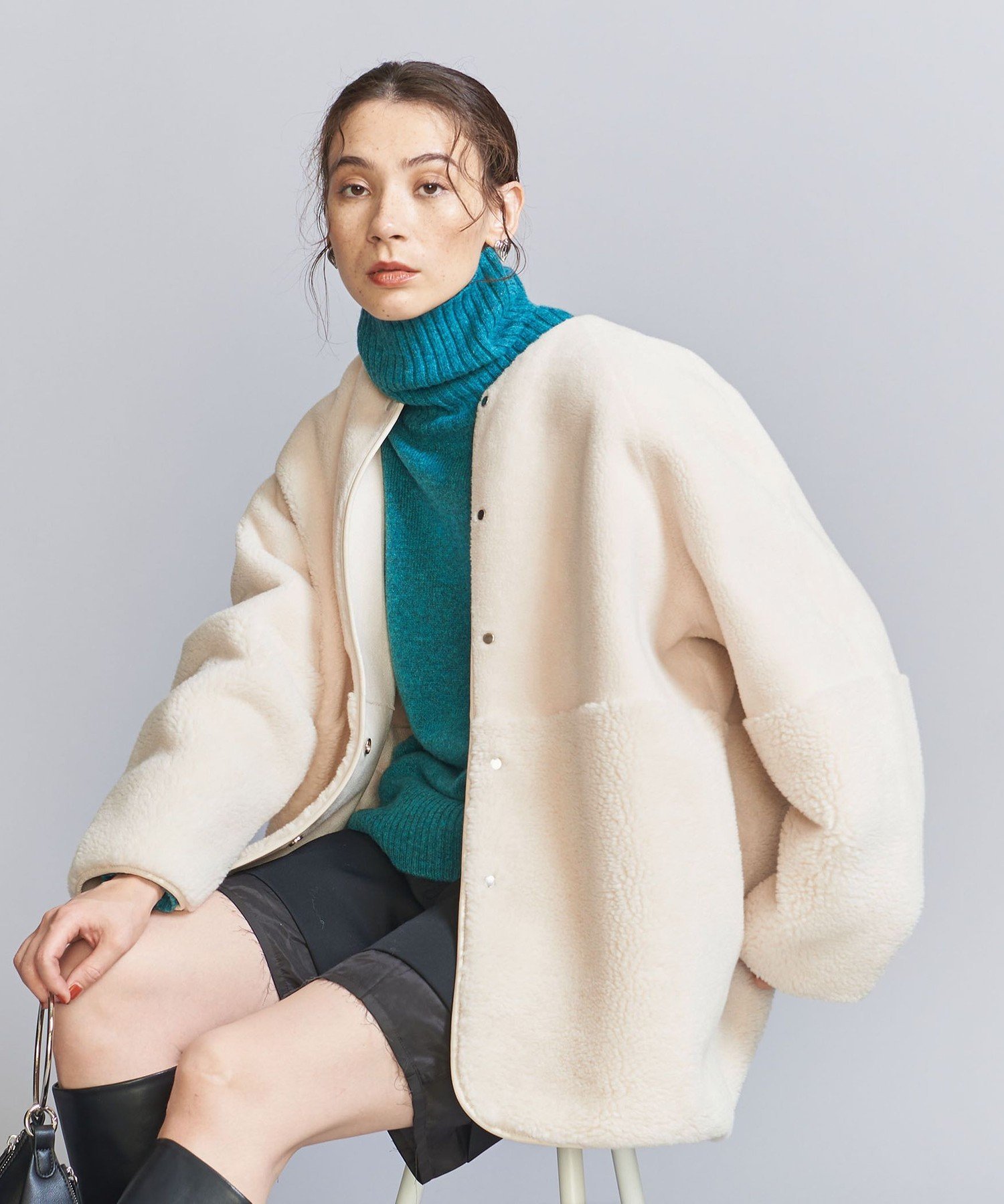 BEAUTY&YOUTH UNITED ARROWS 【WEB限定】ボア*フェイクムートン 