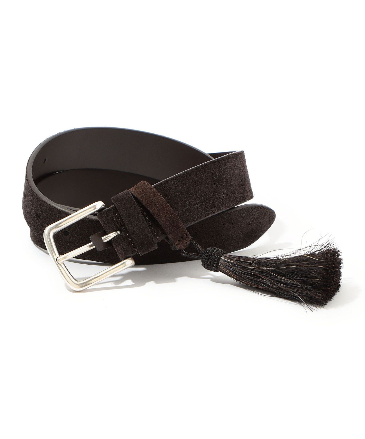 極美品 トゥモローランド ダークブラウン スエード ベルト